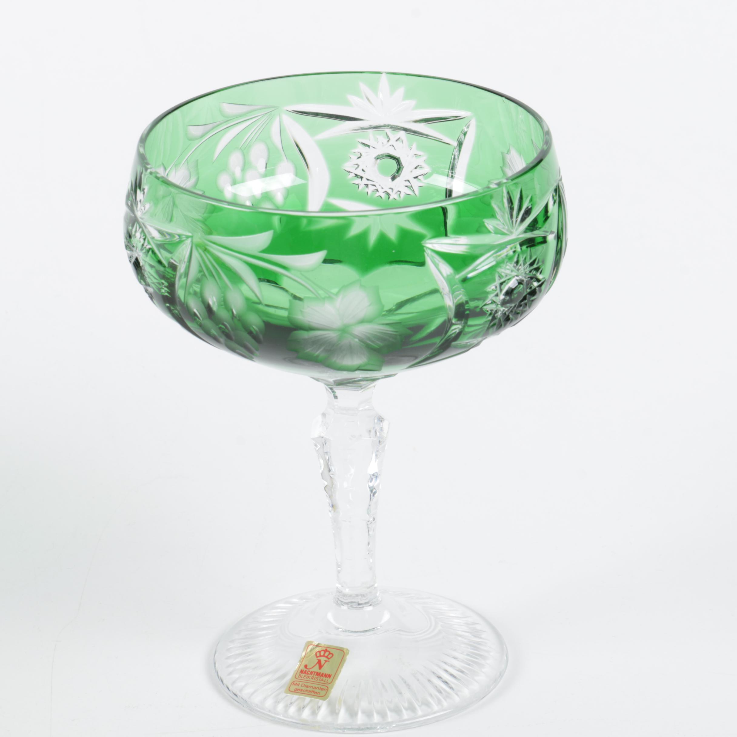 Nachtmann "Traube" Cut to Clear Crystal Champagne Coupes