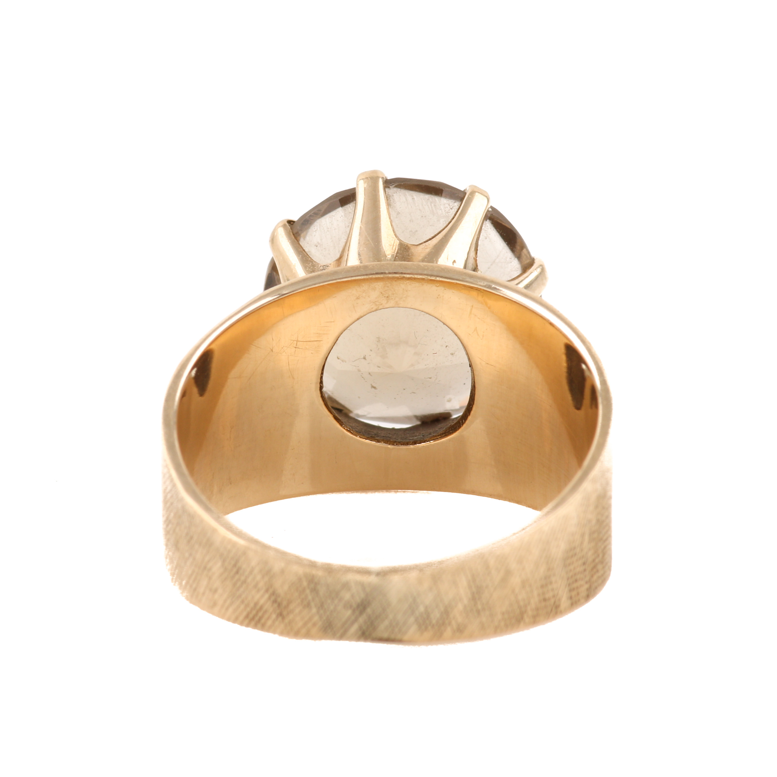 14K Yellow Gold Smoky Quartz Ring