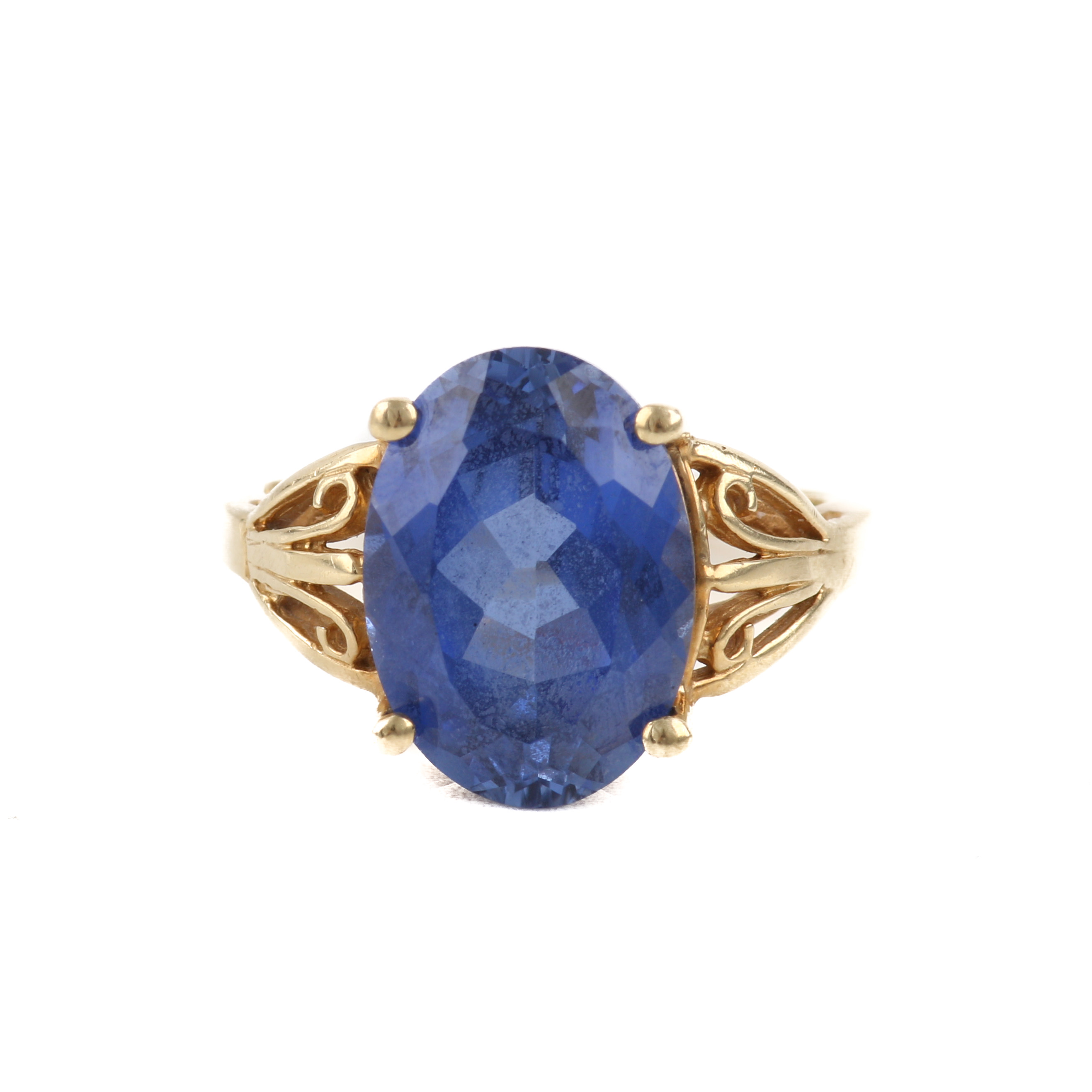 10K Yellow Gold Sapphire Ring