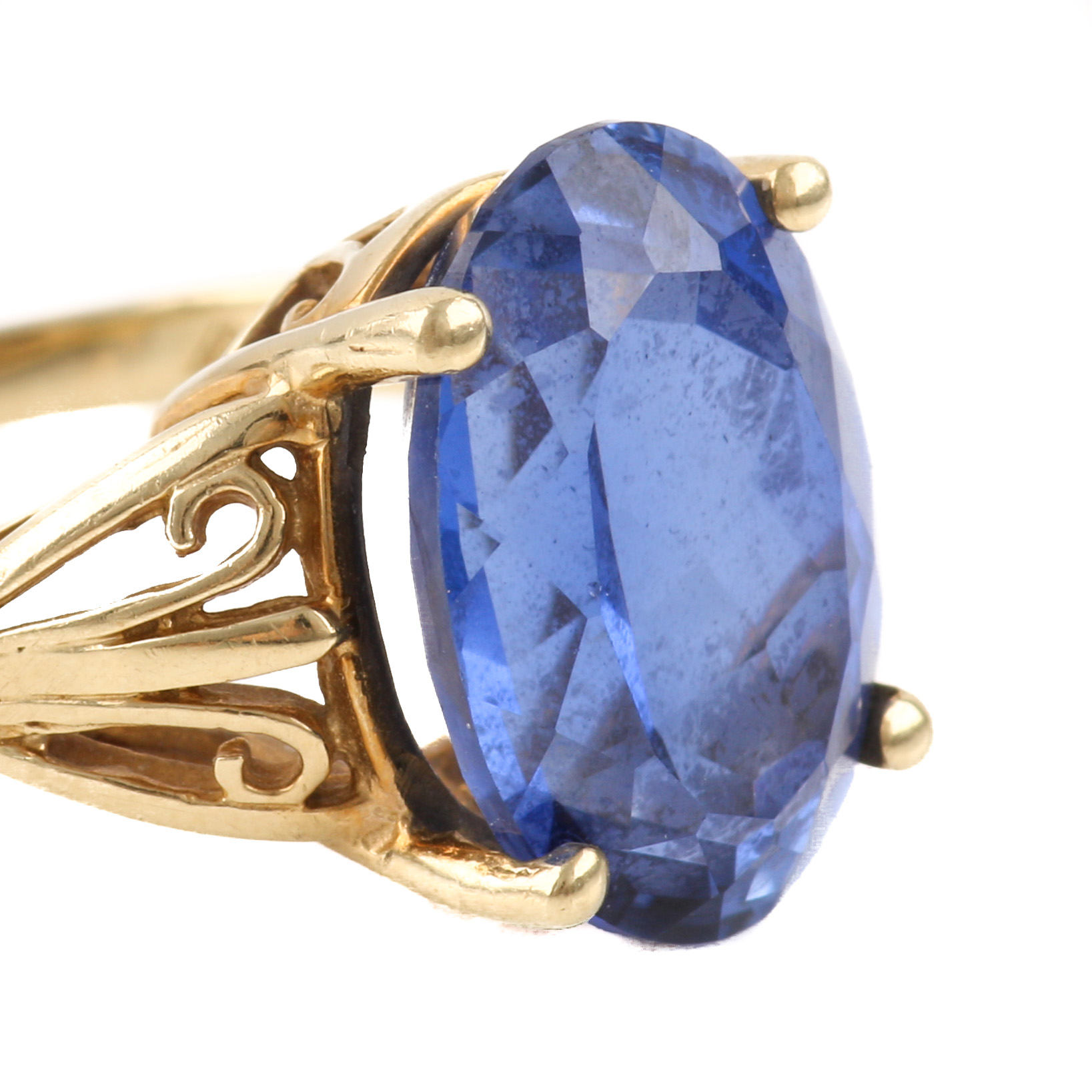 10K Yellow Gold Sapphire Ring