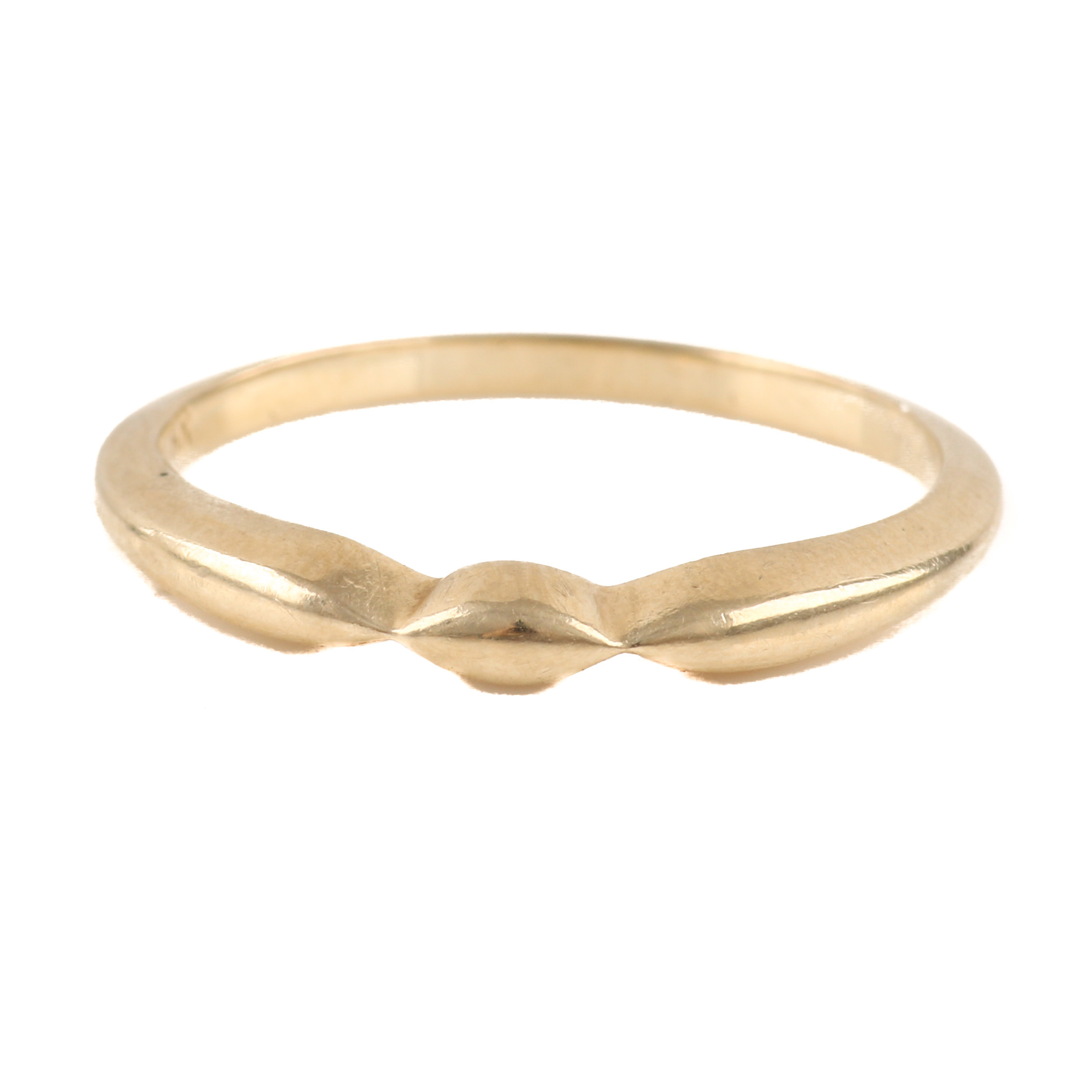 14K Yellow Gold Ring and Cubic Zirconia Earrings