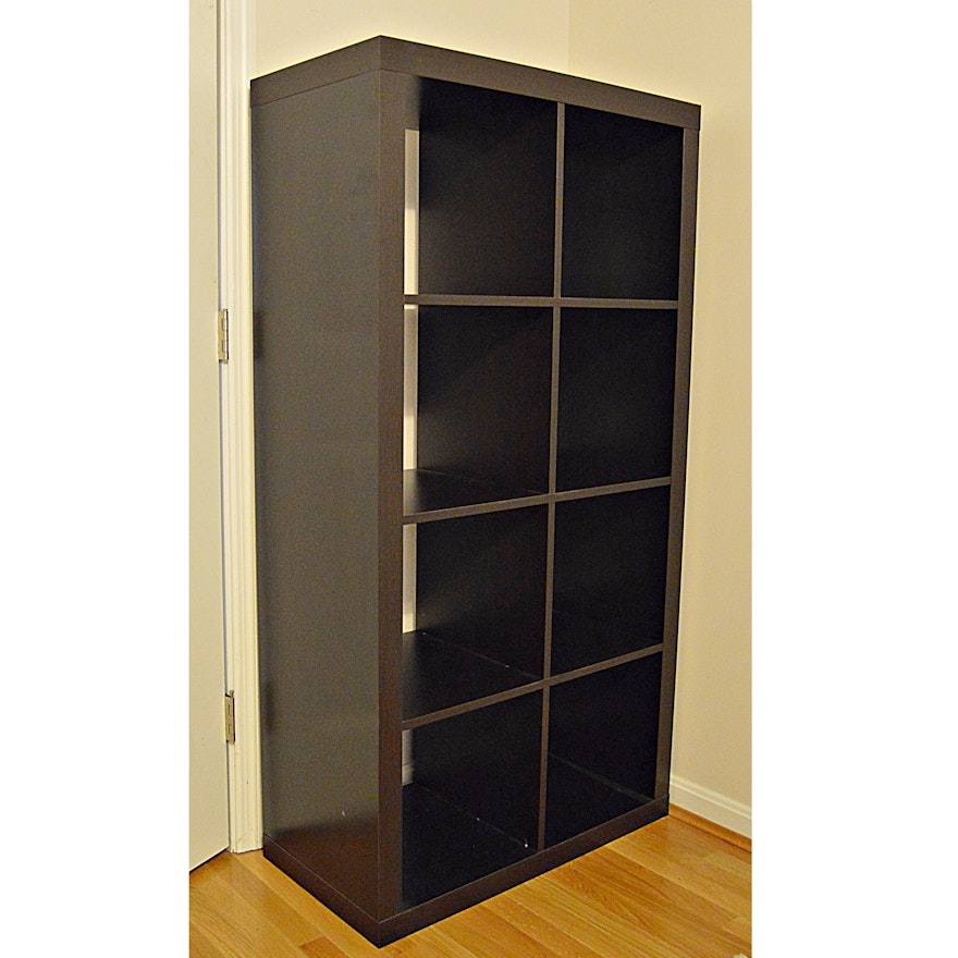 Black Wood Open-Backed Storage Bookcase/Cabinet