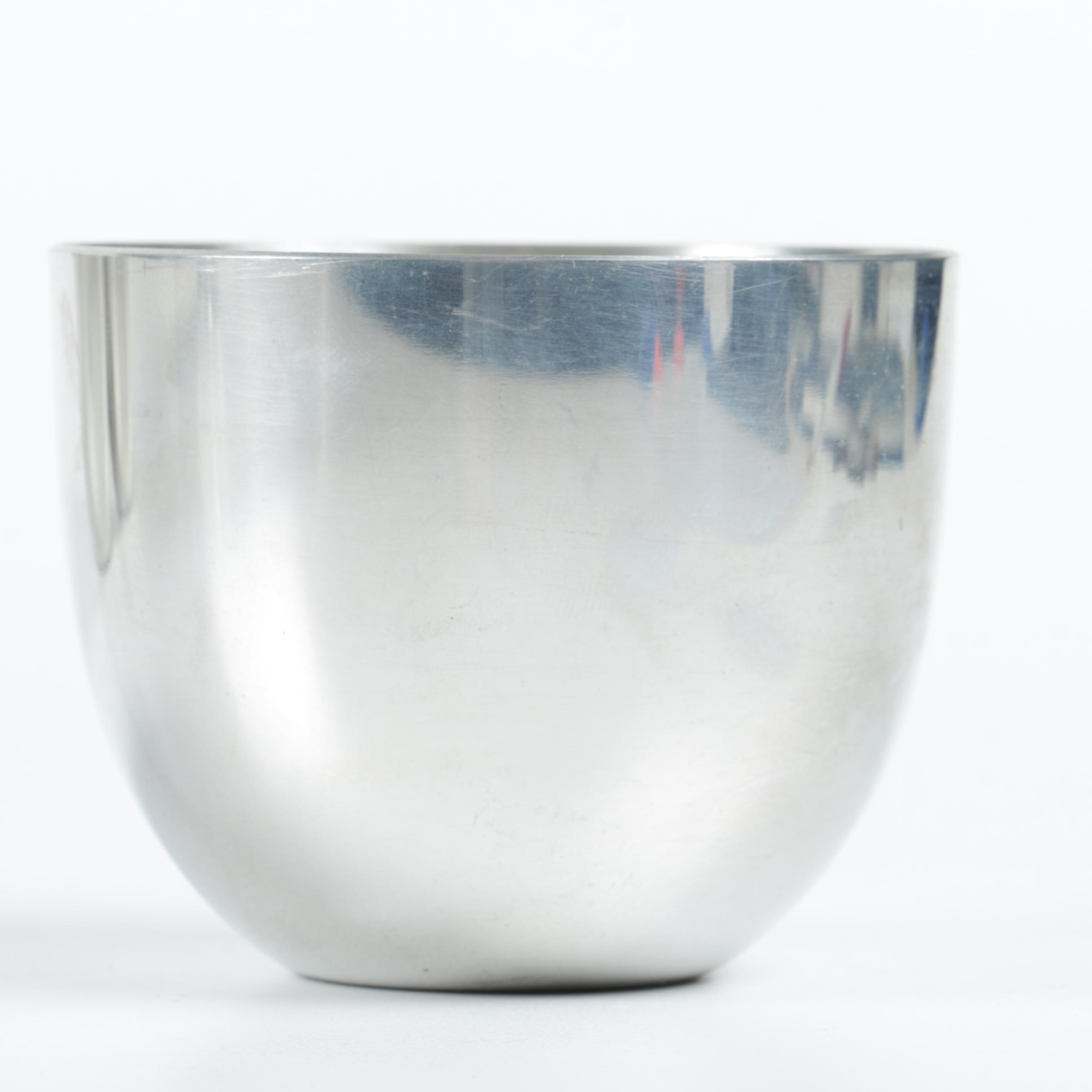 Stieff Pewter Arts and Crafts Style Pitcher and "Jefferson" Cups