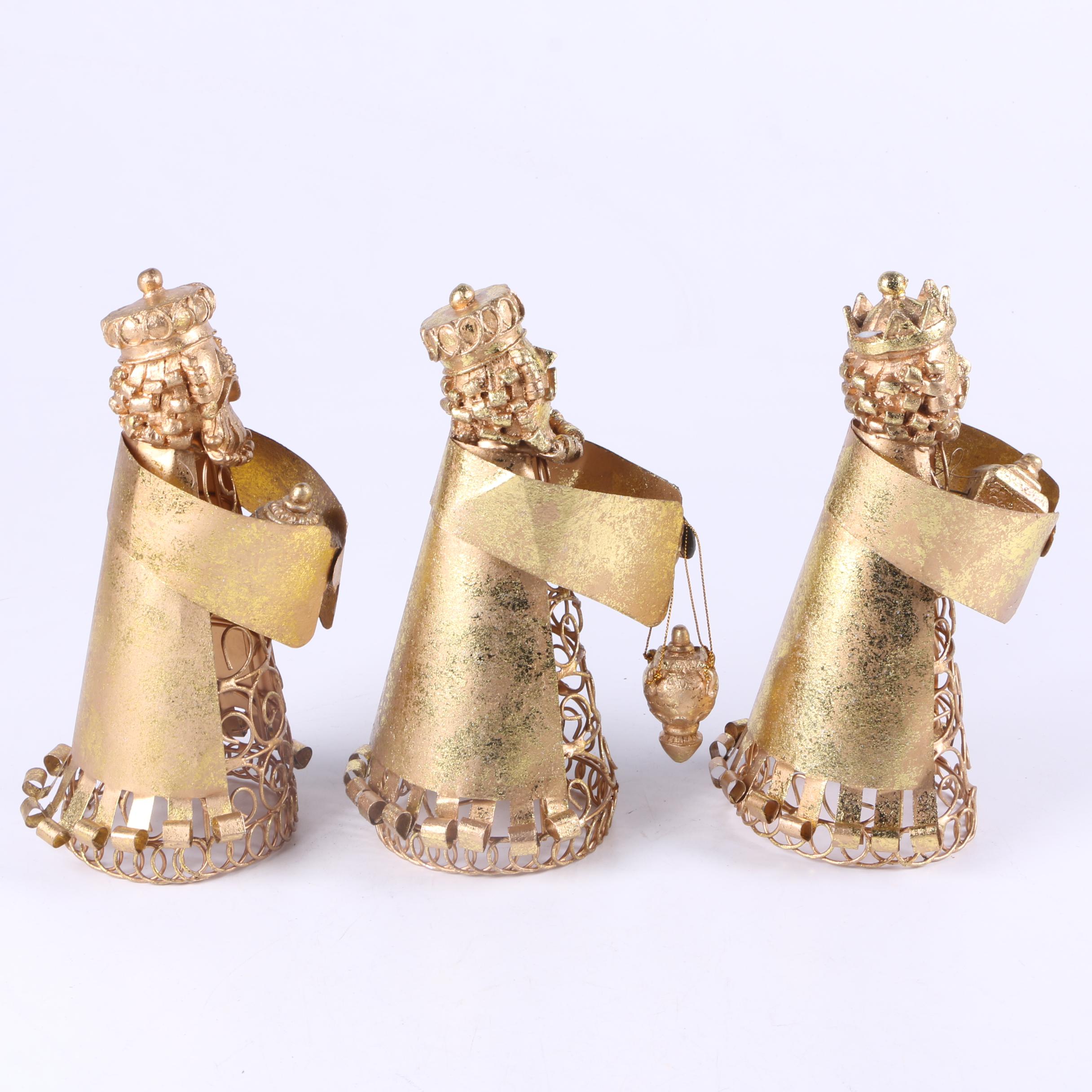 Three King Ornaments and Metal Base