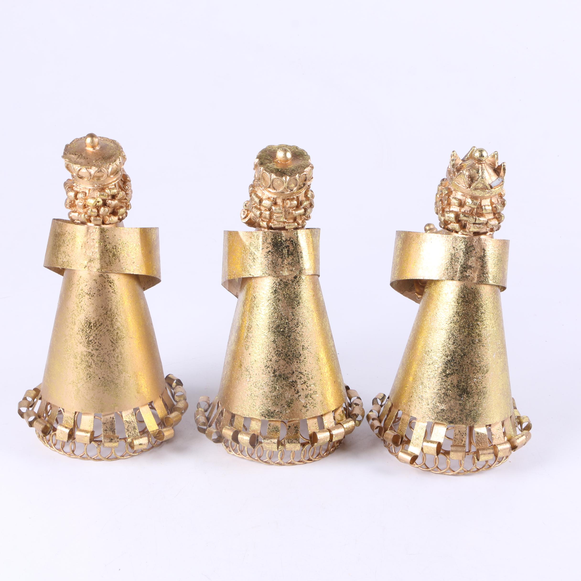 Three King Ornaments and Metal Base