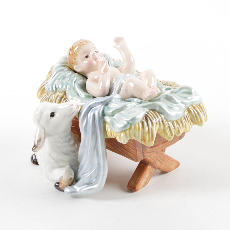 Fitz and Floyd Ceramic Baby Jesus Nativity Figurine