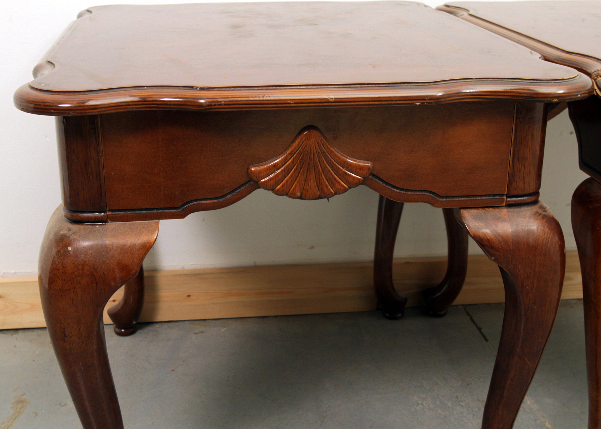 Pair of Queen Anne Style End Tables