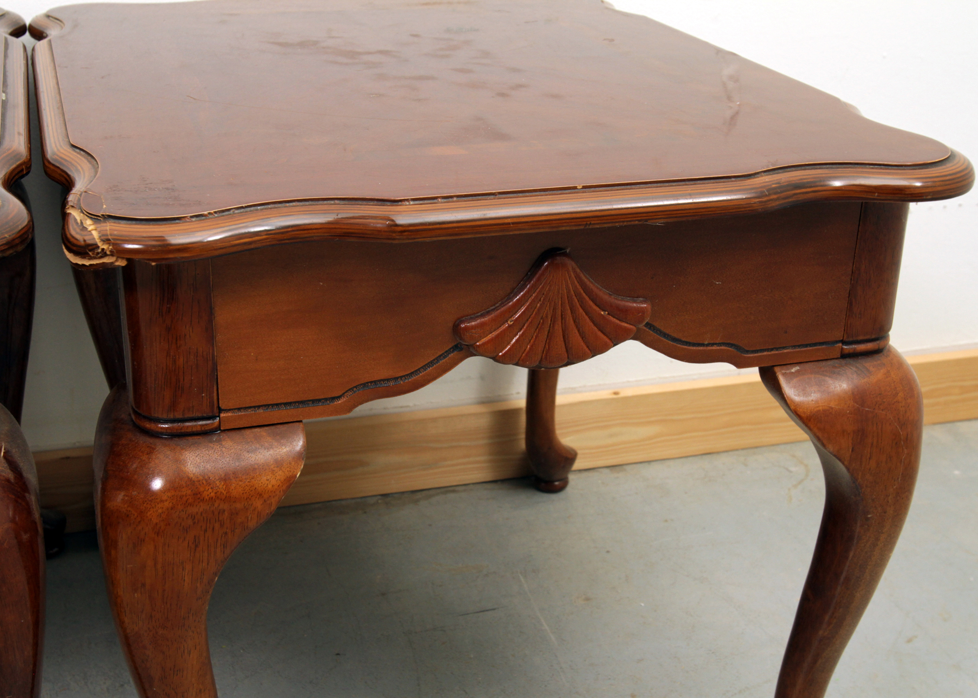 Pair of Queen Anne Style End Tables