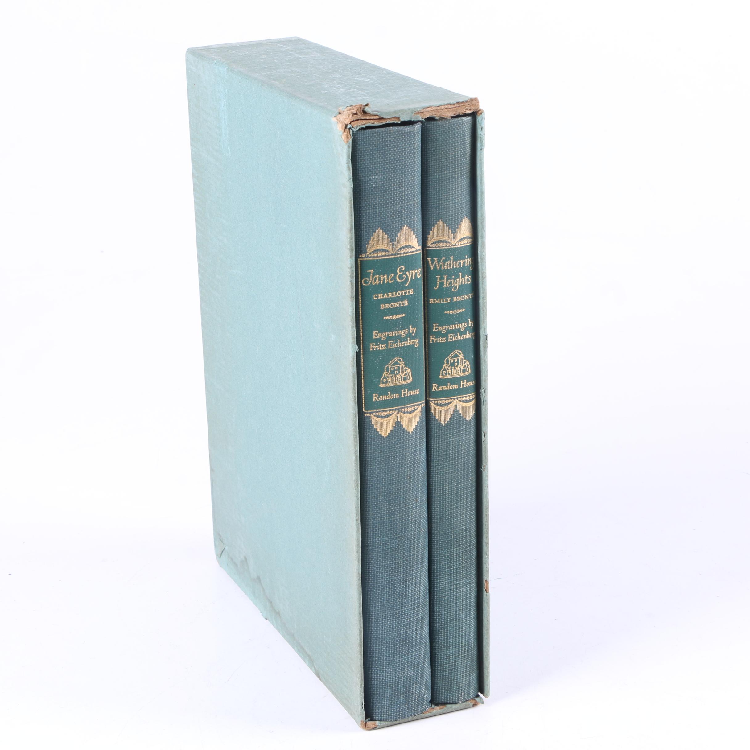 1943 "Jane Eyre" and "Wuthering Heights" with Fritz Eichenberg Engravings