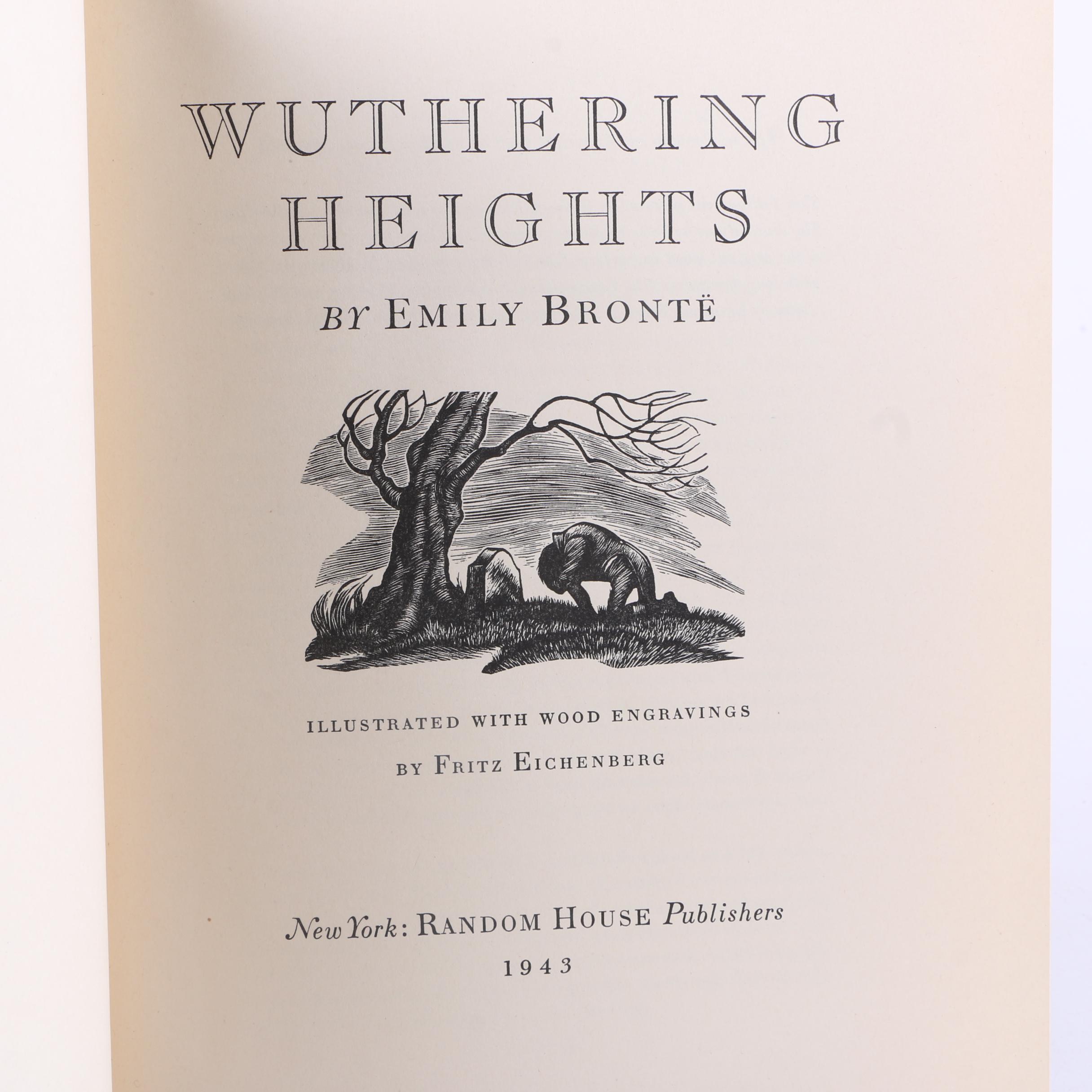 1943 "Jane Eyre" and "Wuthering Heights" with Fritz Eichenberg Engravings