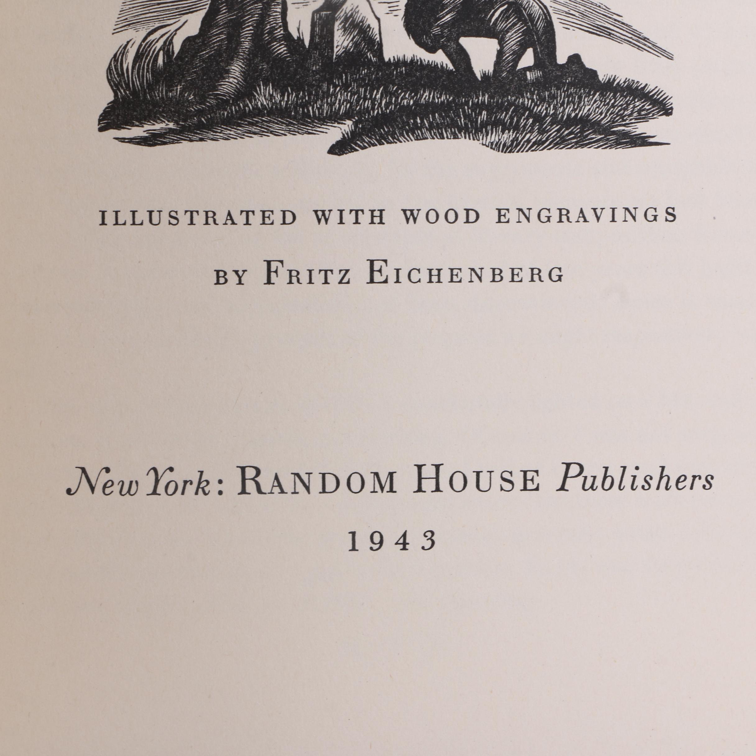 1943 "Jane Eyre" and "Wuthering Heights" with Fritz Eichenberg Engravings