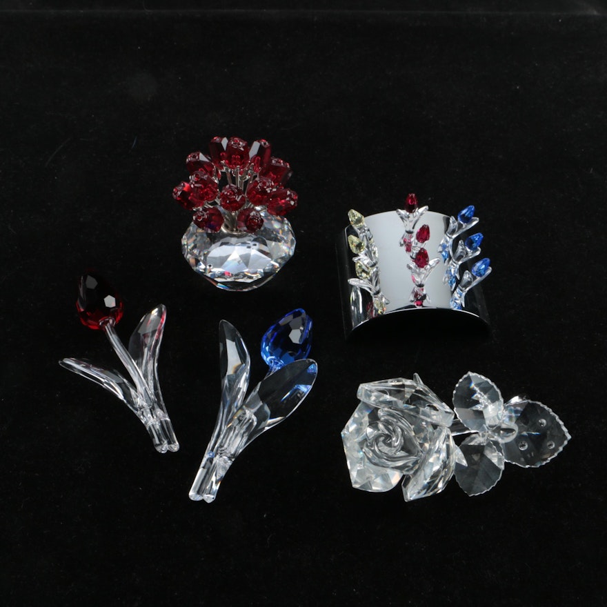 Swarovski Flower Themed Crystal Decor