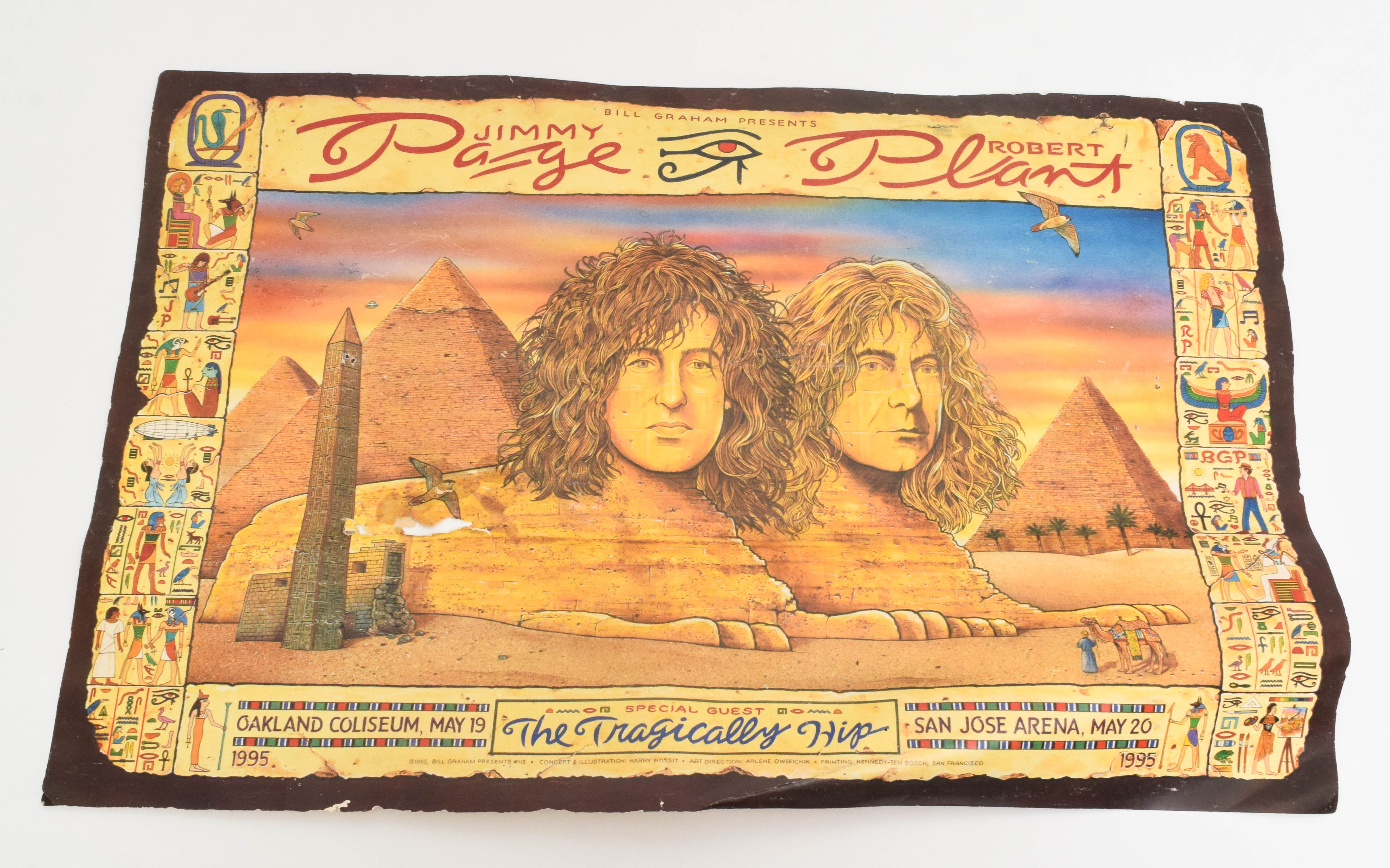 1995 Jimmy Page & Robert Plant Tour Poster