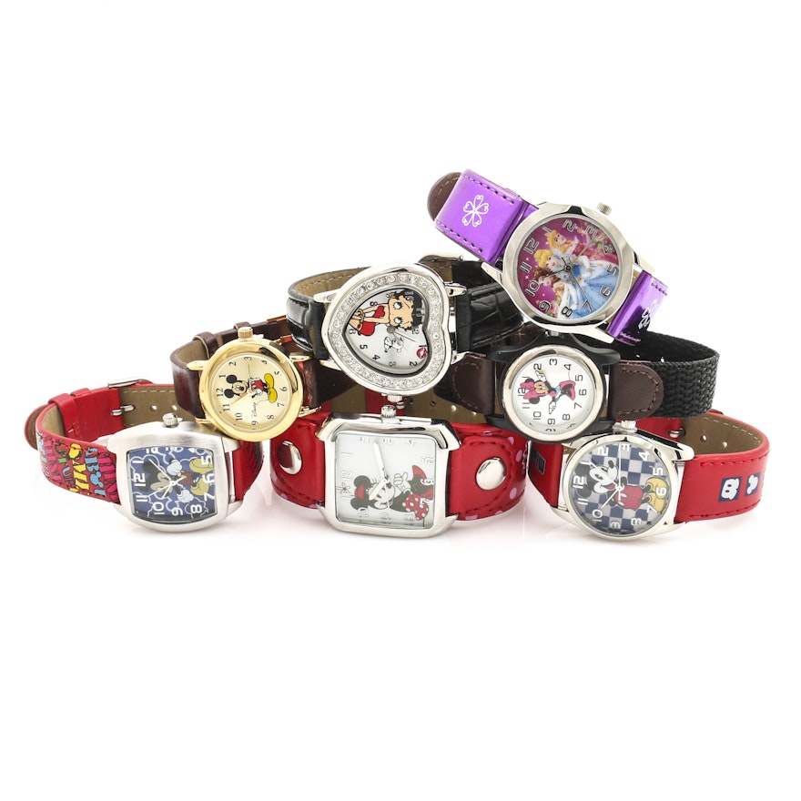 Assortment of Character Wristwatches Featuring Disney