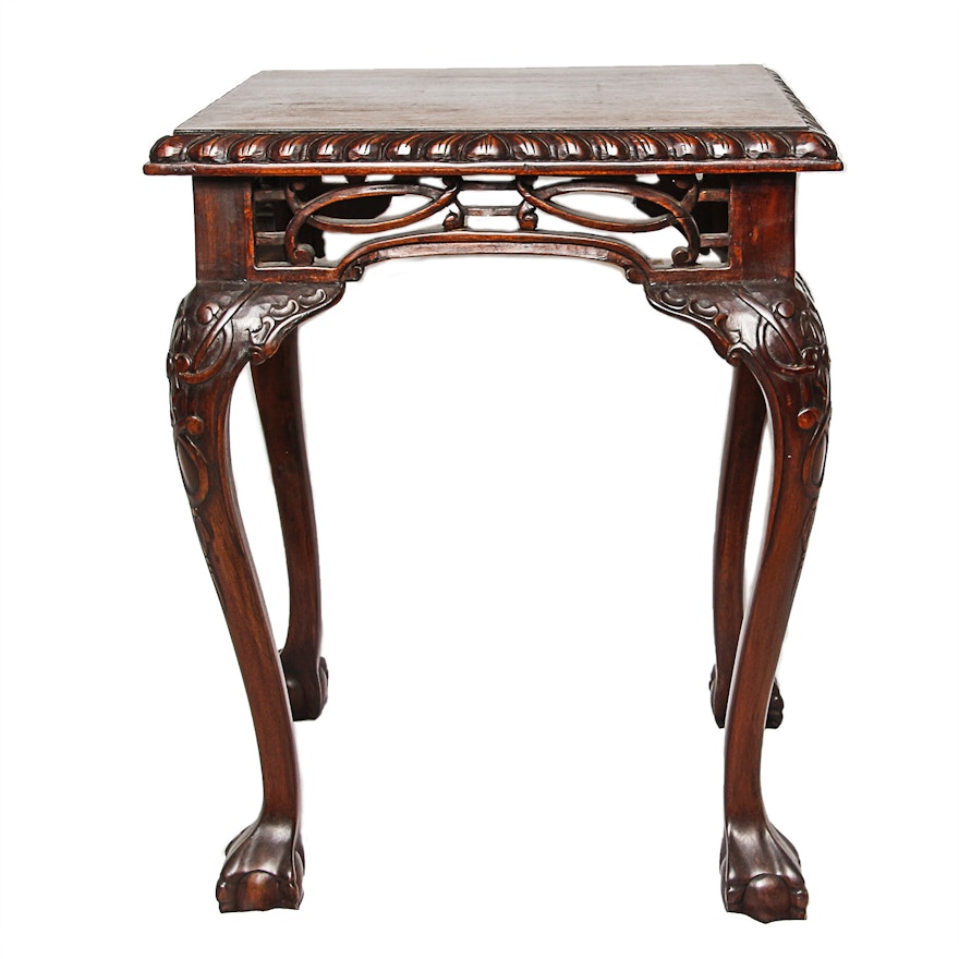 Chippendale Carved Side Table