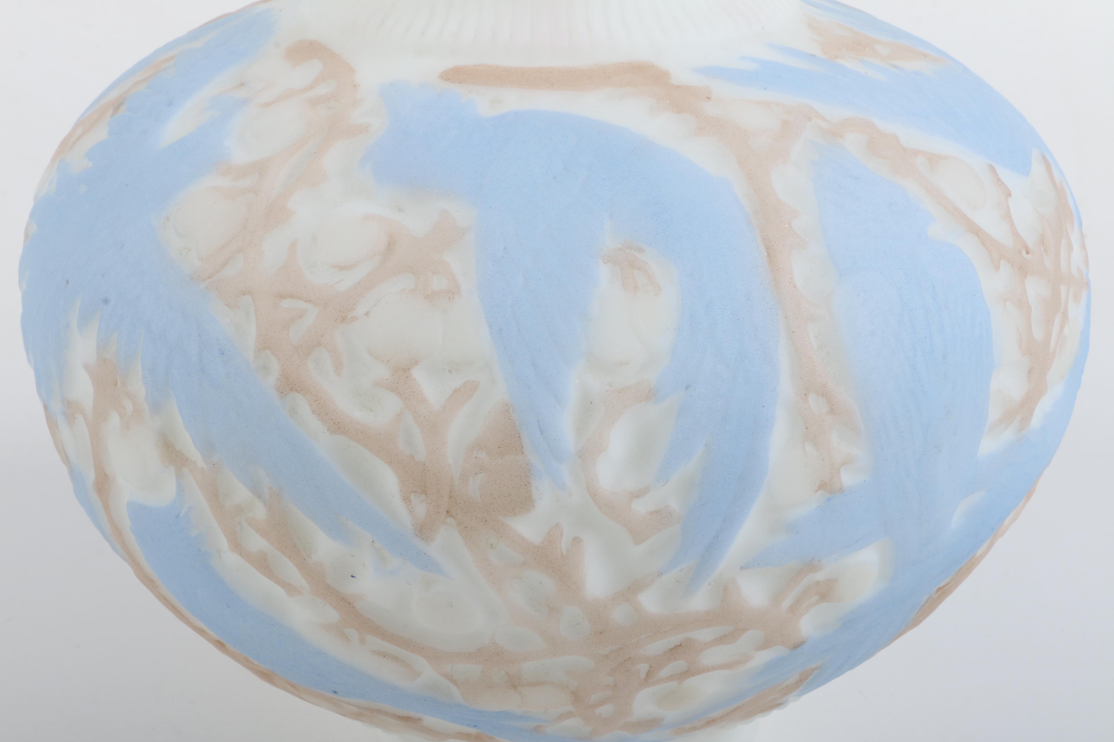 1926 Martele Art Glass Vase for Phoenix Consolidated Glass