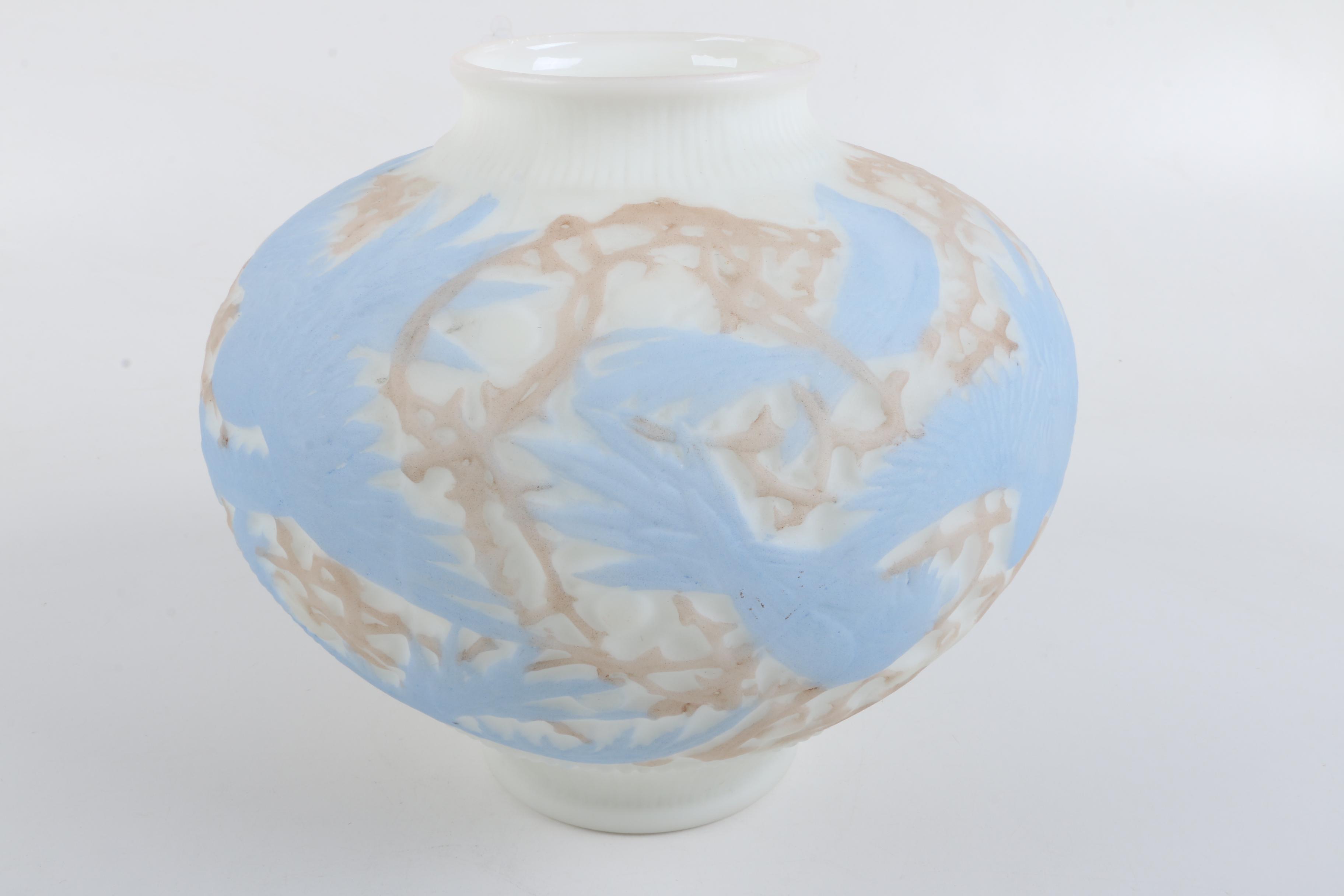 1926 Martele Art Glass Vase for Phoenix Consolidated Glass