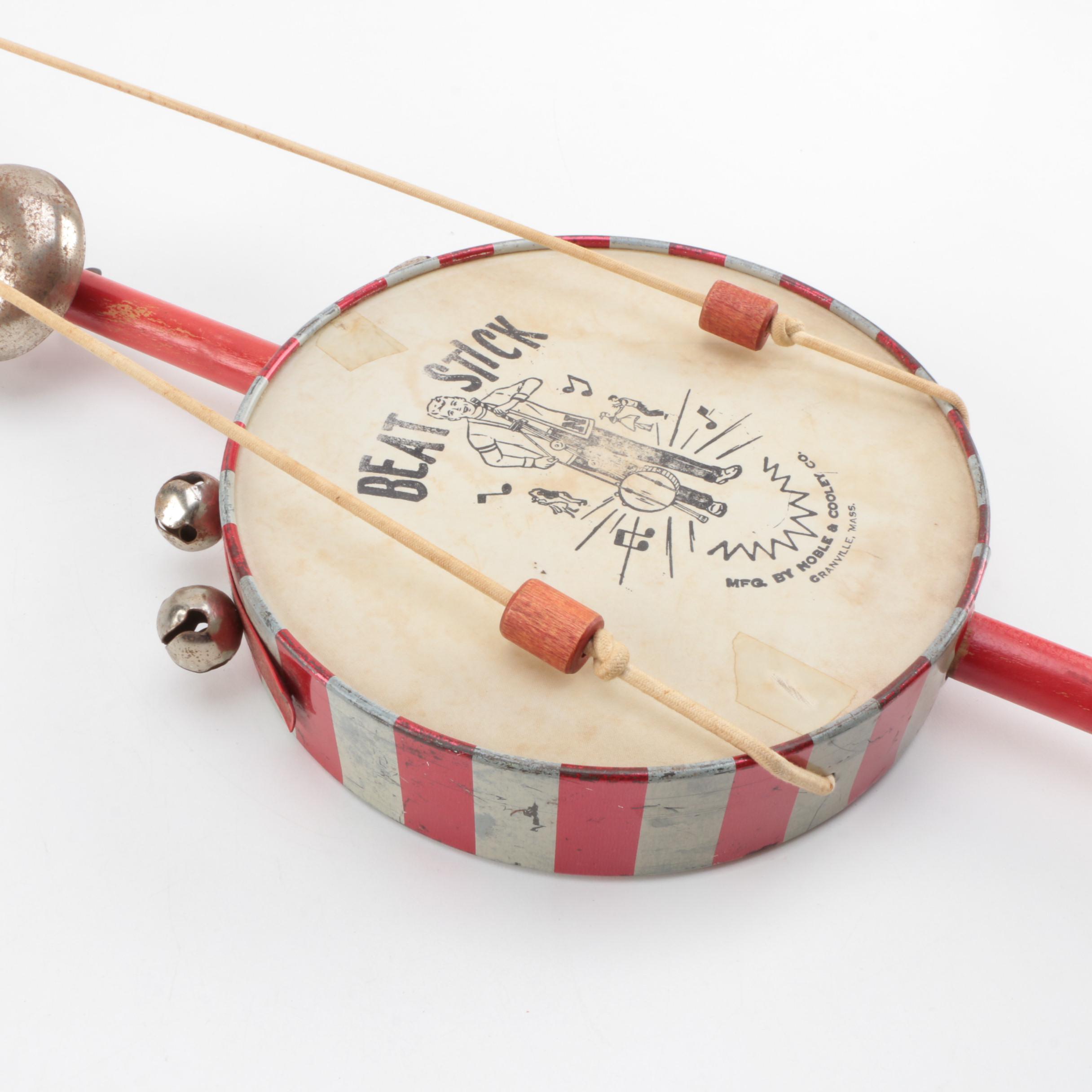 Vintage One-Man Band "Beat Stick" Novelty Instrument