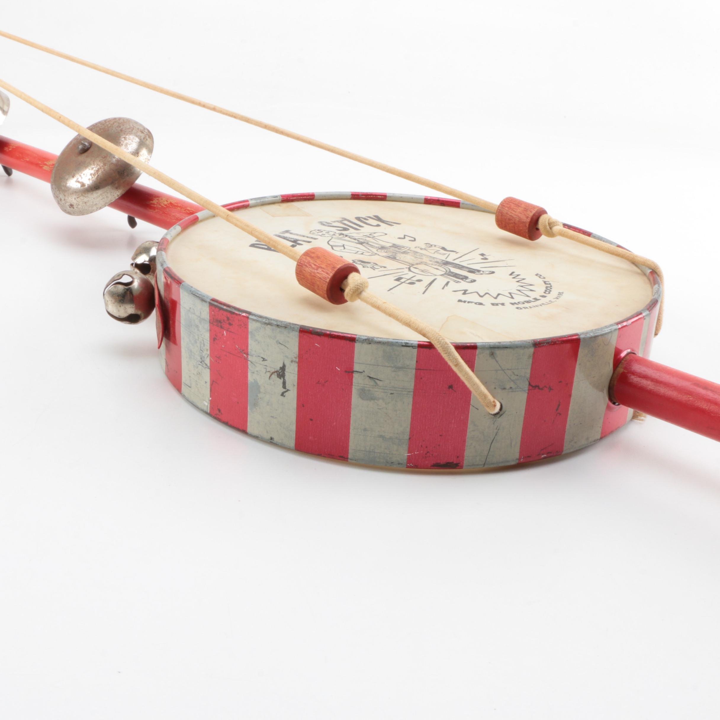 Vintage One-Man Band "Beat Stick" Novelty Instrument