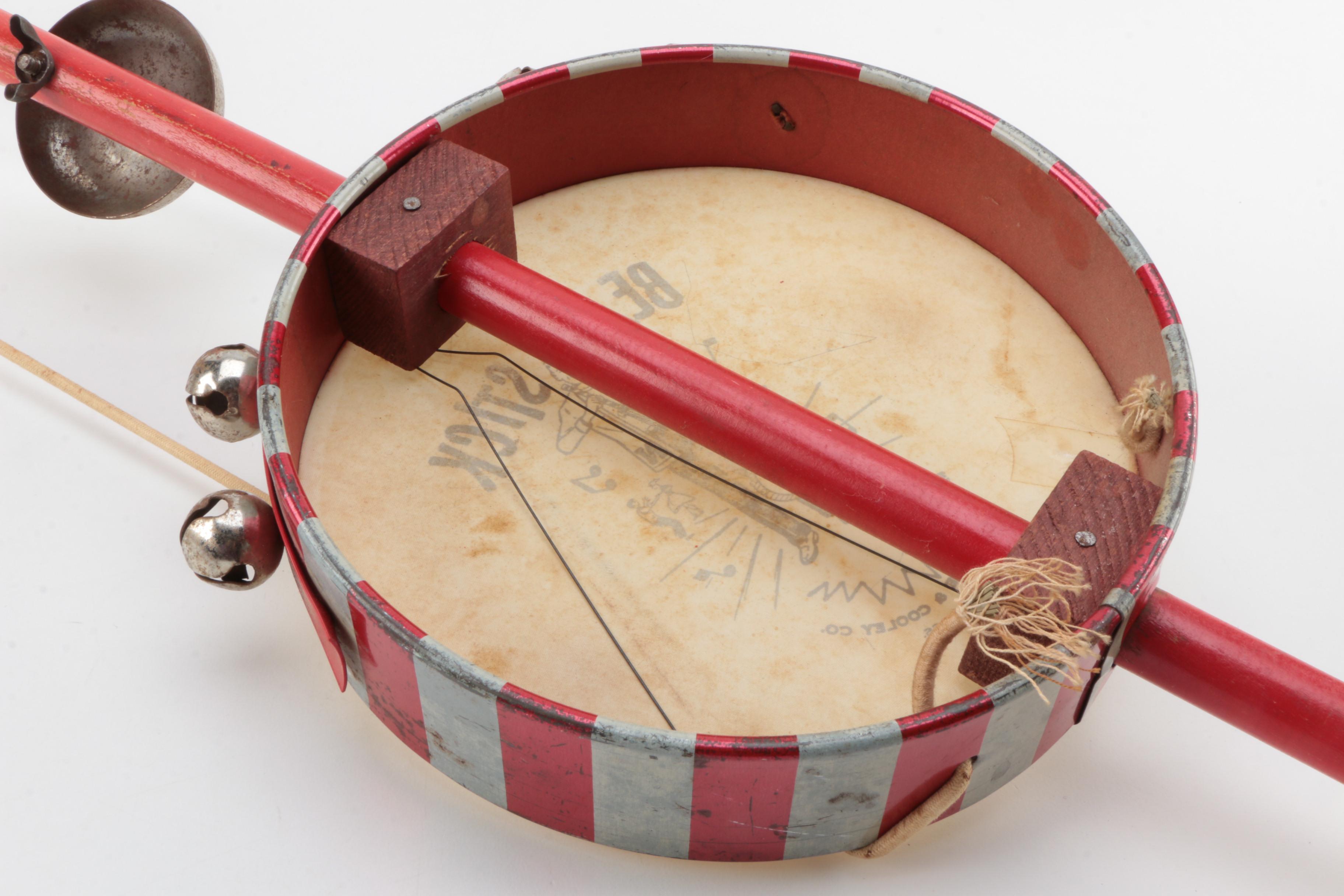 Vintage One-Man Band "Beat Stick" Novelty Instrument