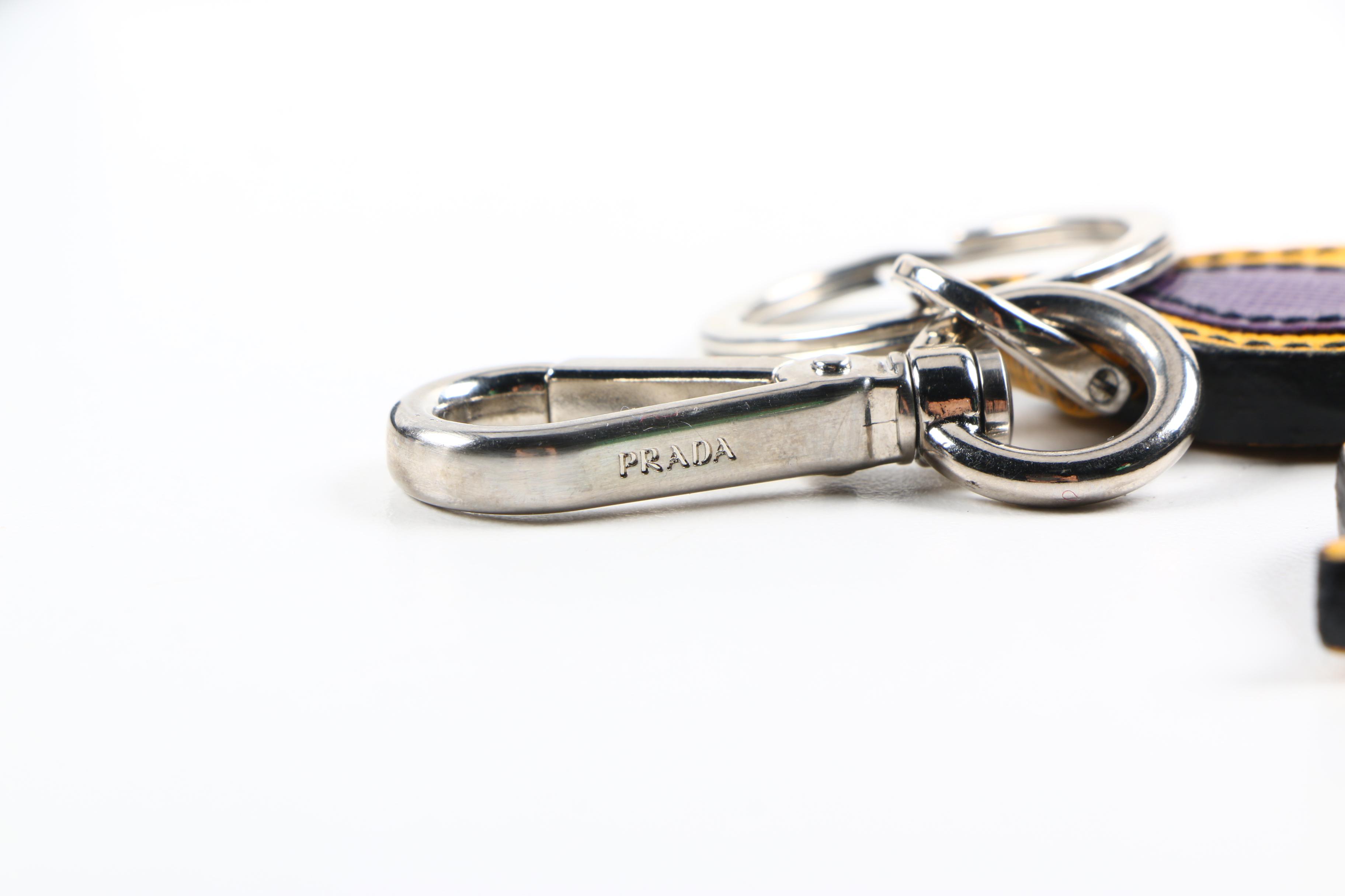 Prada Leather Butterfly Key Chain