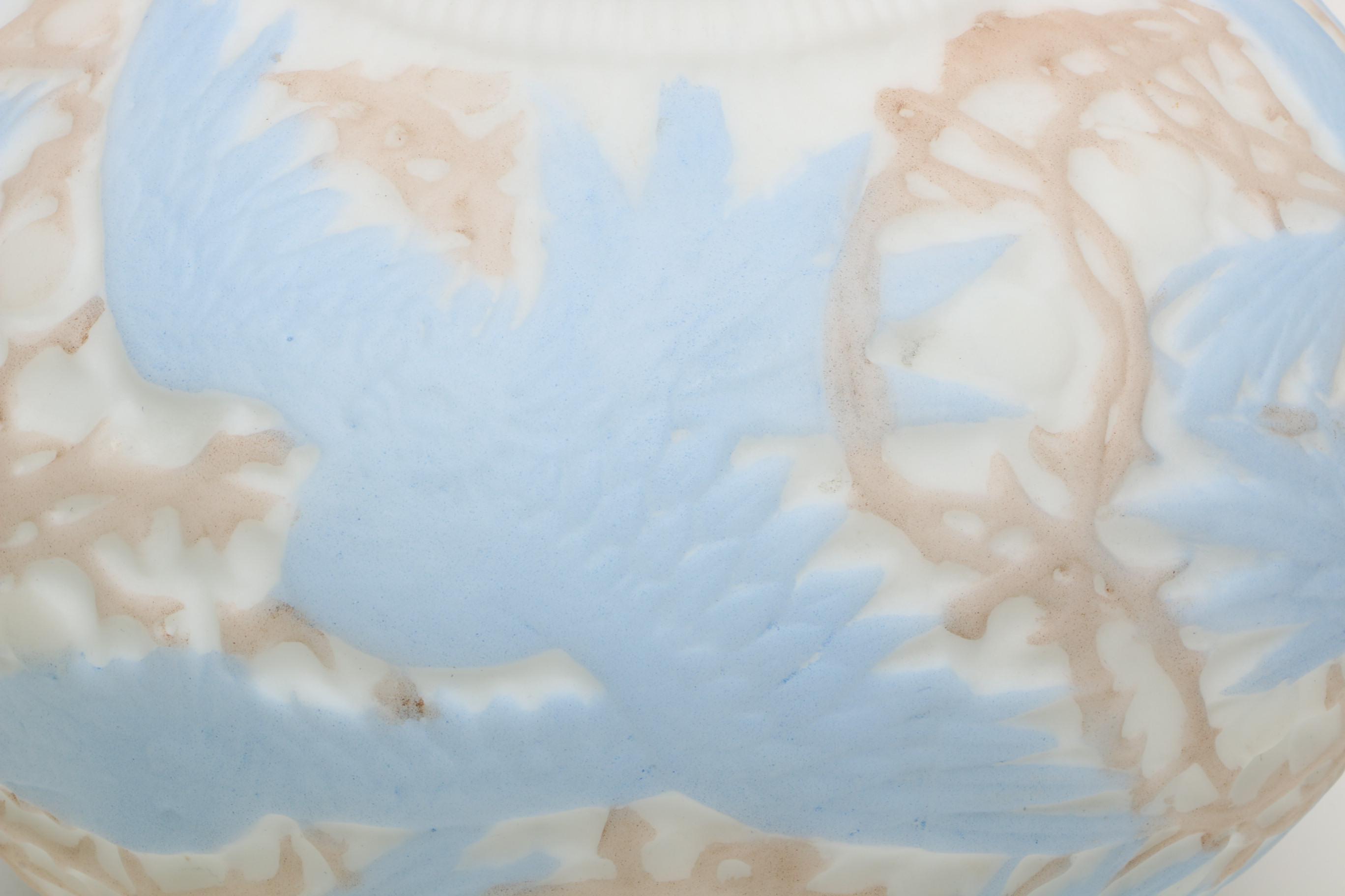 1926 Martele Art Glass Vase for Phoenix Consolidated Glass