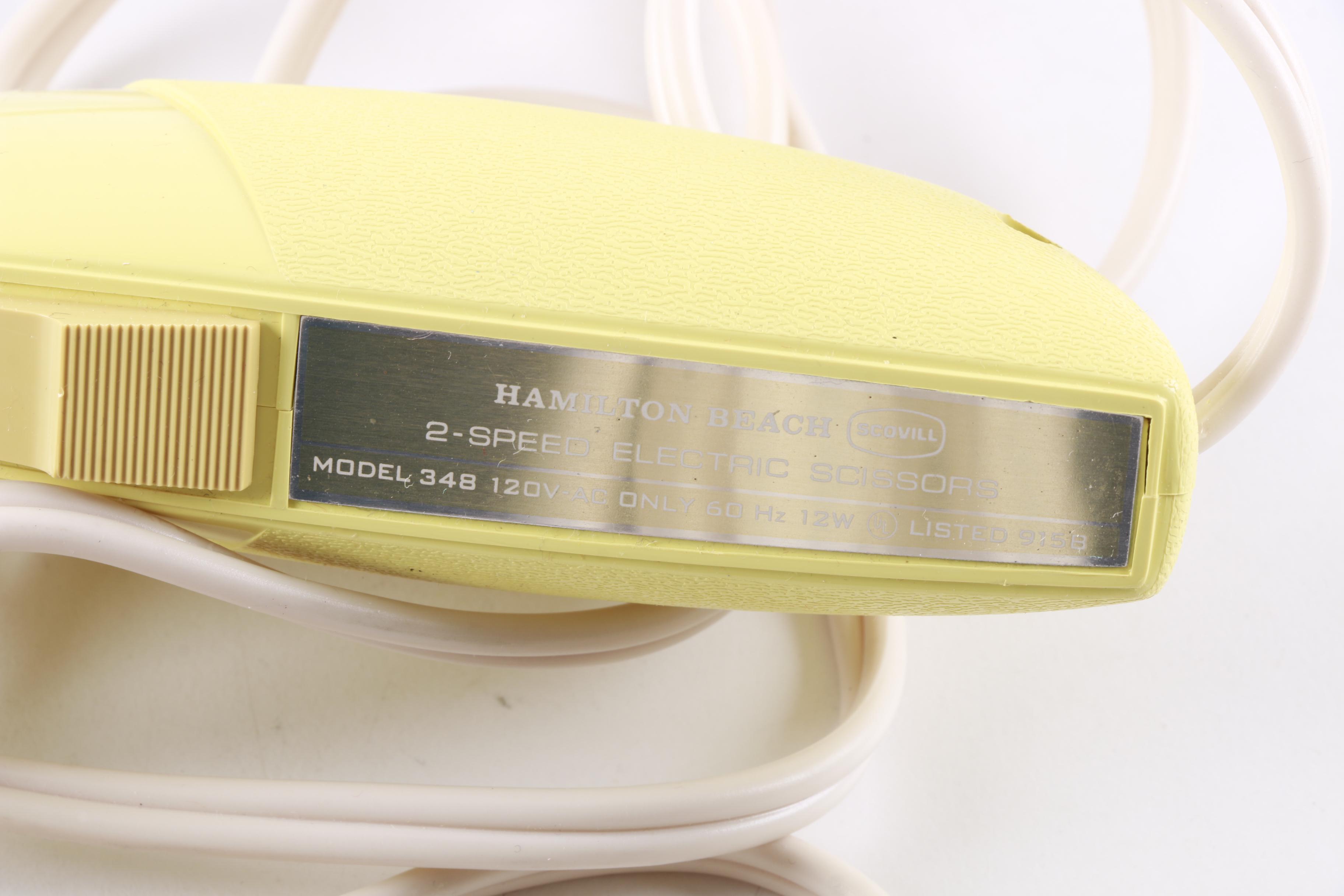 Vintage Electric Scissors by Hamilton Beach and Sun Mark