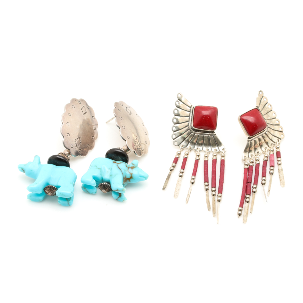 Sterling Silver Southwestern Style Jewelry Including Carolyn Pollack