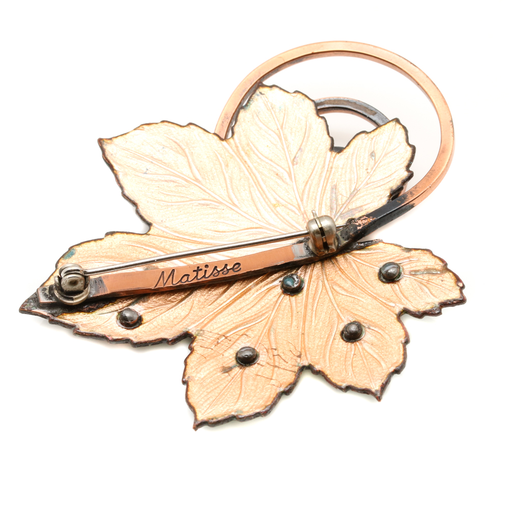 Collection of Copper Jewelry Including Matisse and Renoir