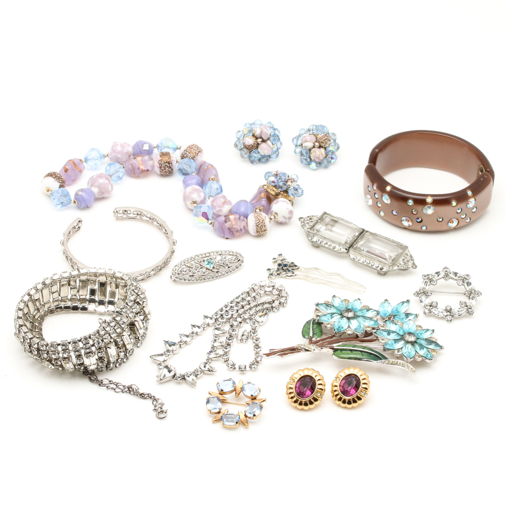 Collection of Vintage Jewelry Including Vendome, Weiss, and More