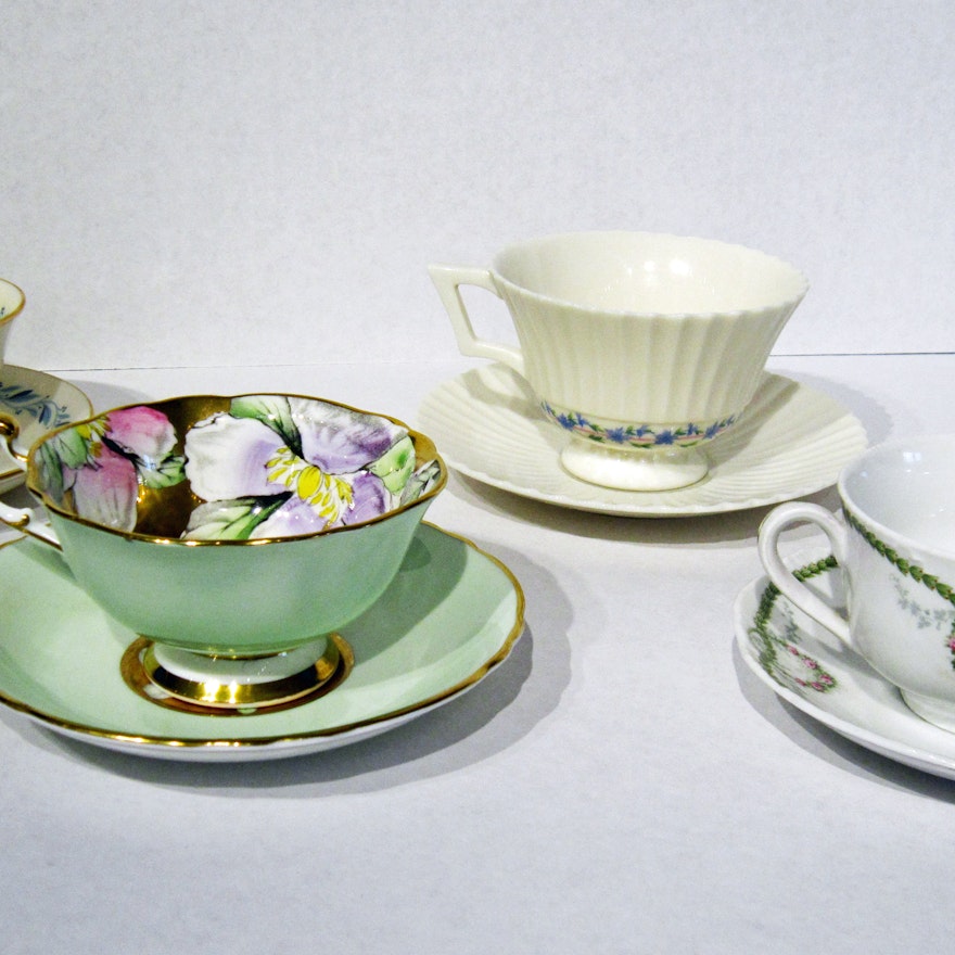 Set of Four Vintage Tea Cups