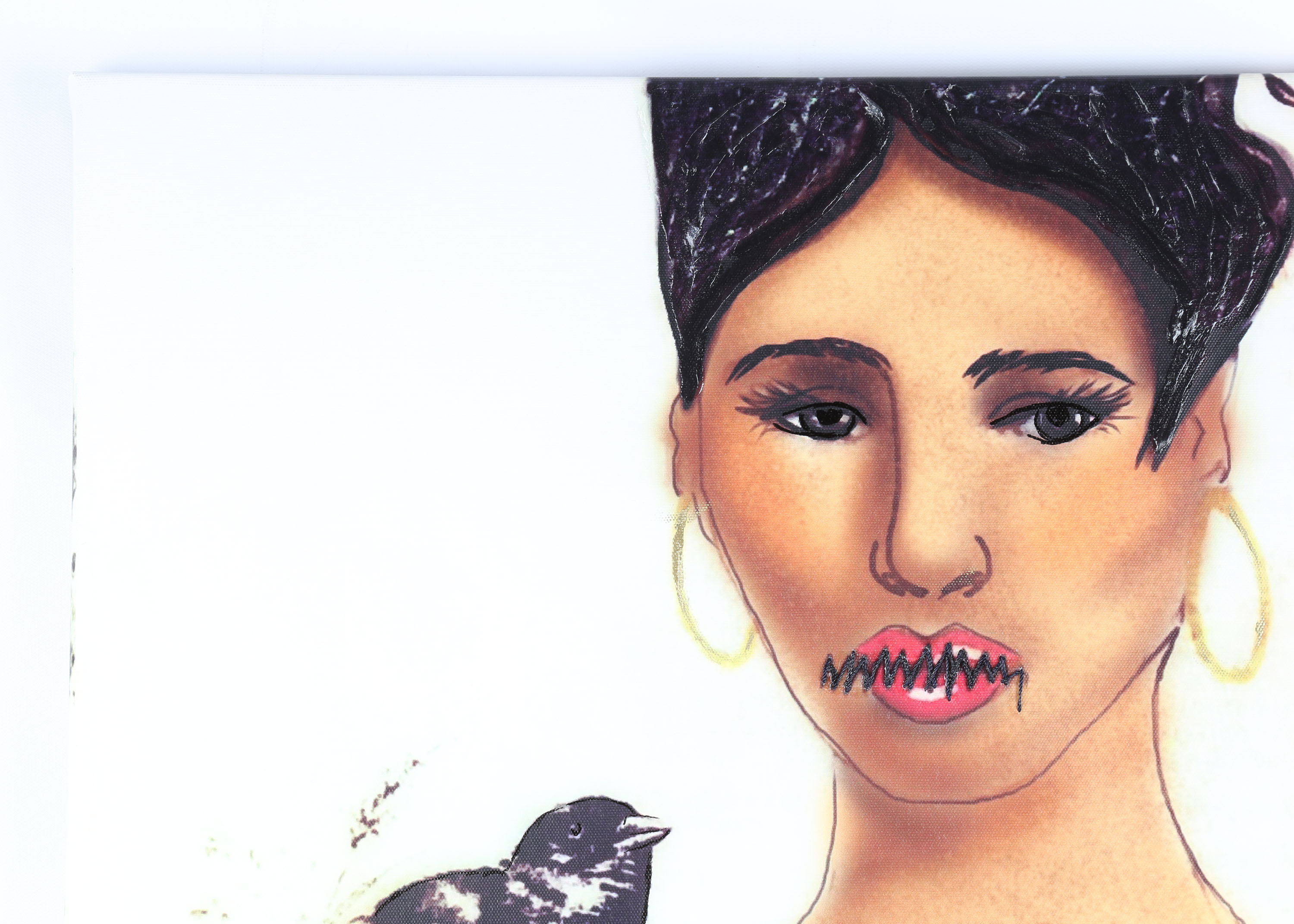 Kimberly Tradigital Mixed Media On Canvas "The Keeper of Secrets"