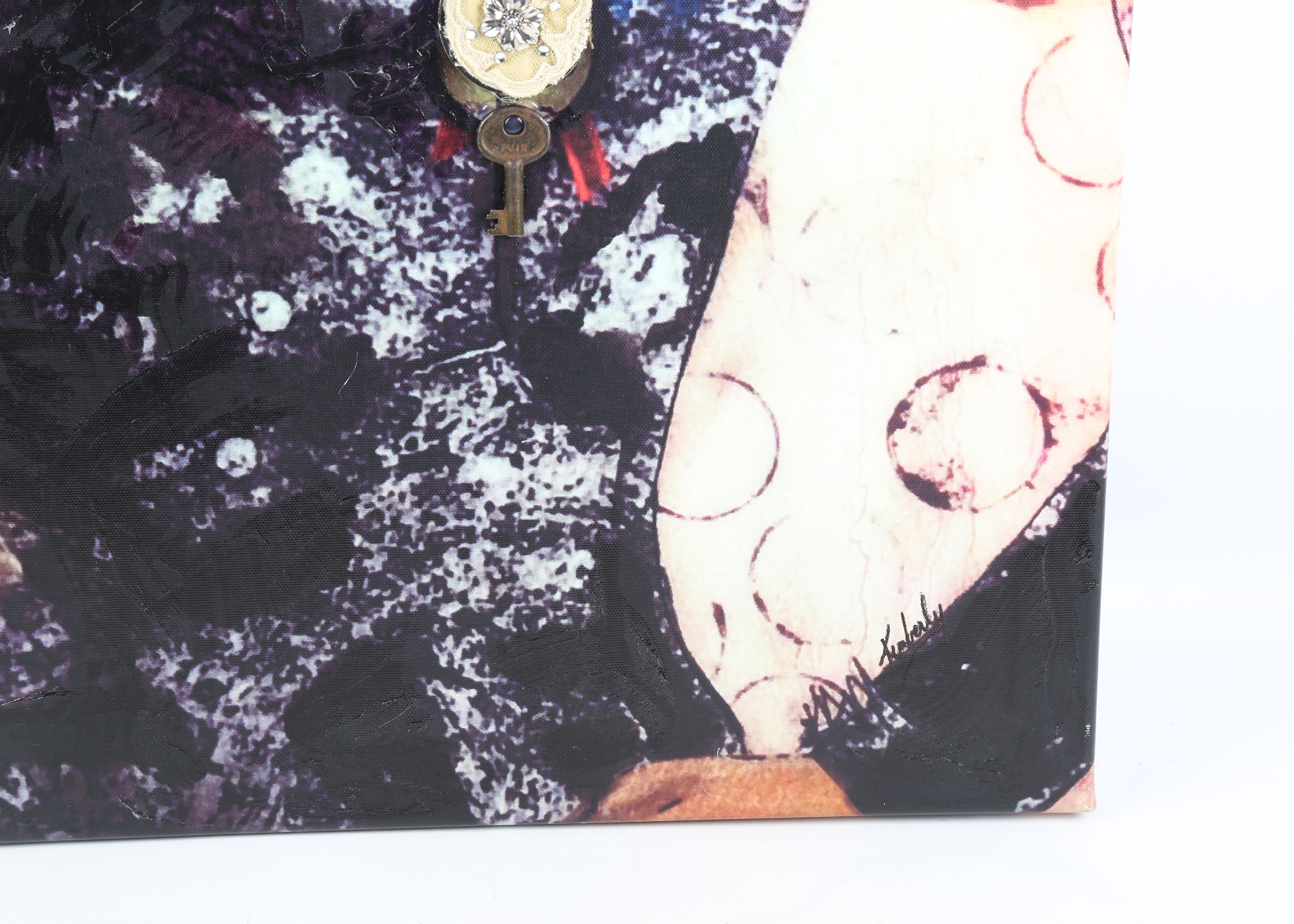 Kimberly Tradigital Mixed Media On Canvas "The Keeper of Secrets"