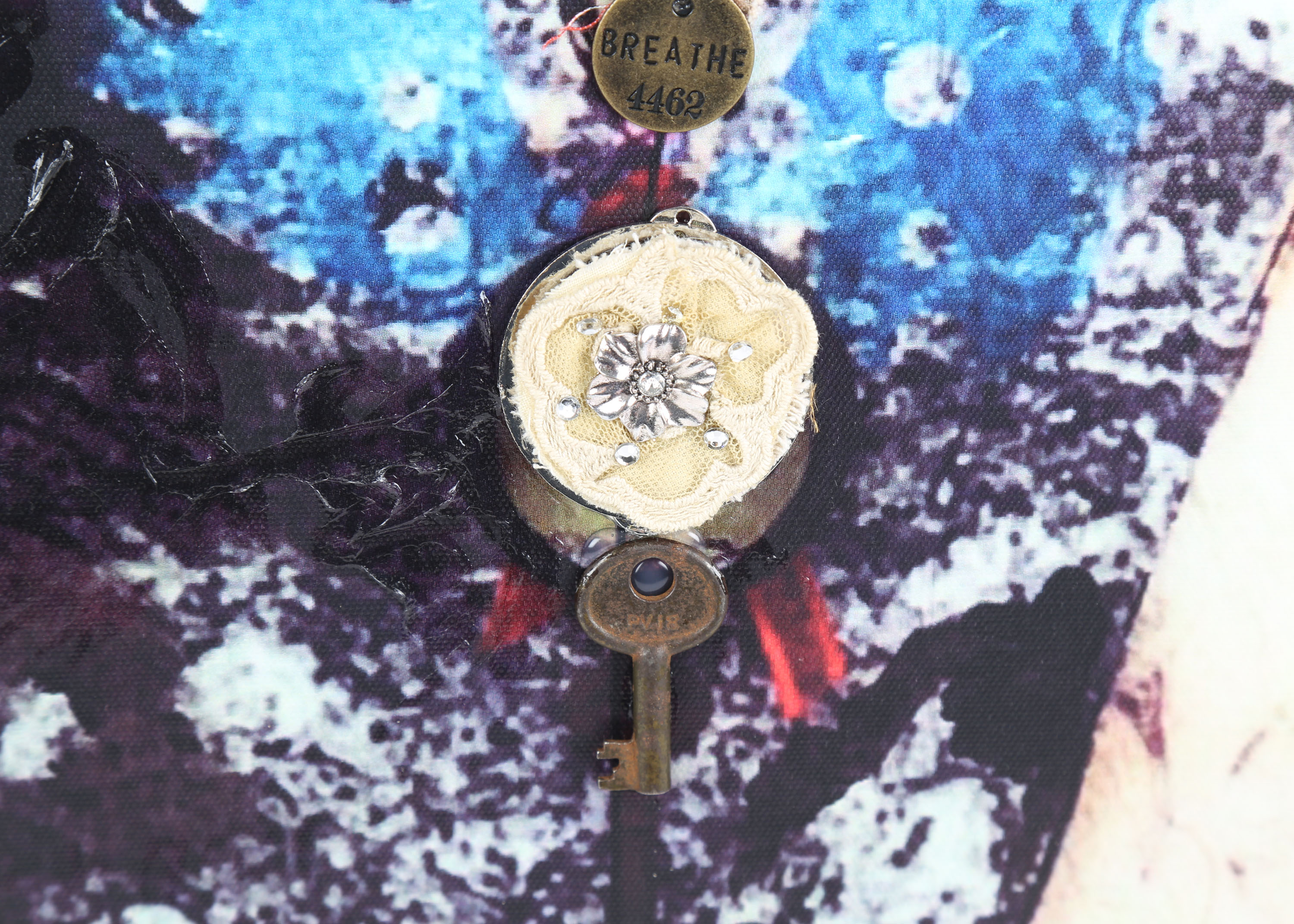 Kimberly Tradigital Mixed Media On Canvas "The Keeper of Secrets"