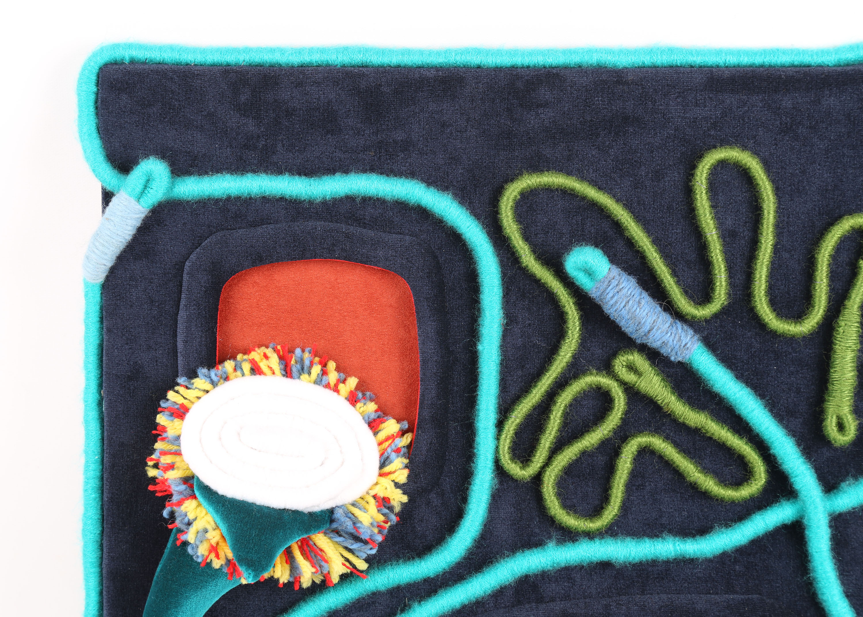 Debbie Stairs Abstract Textile "The Blues"