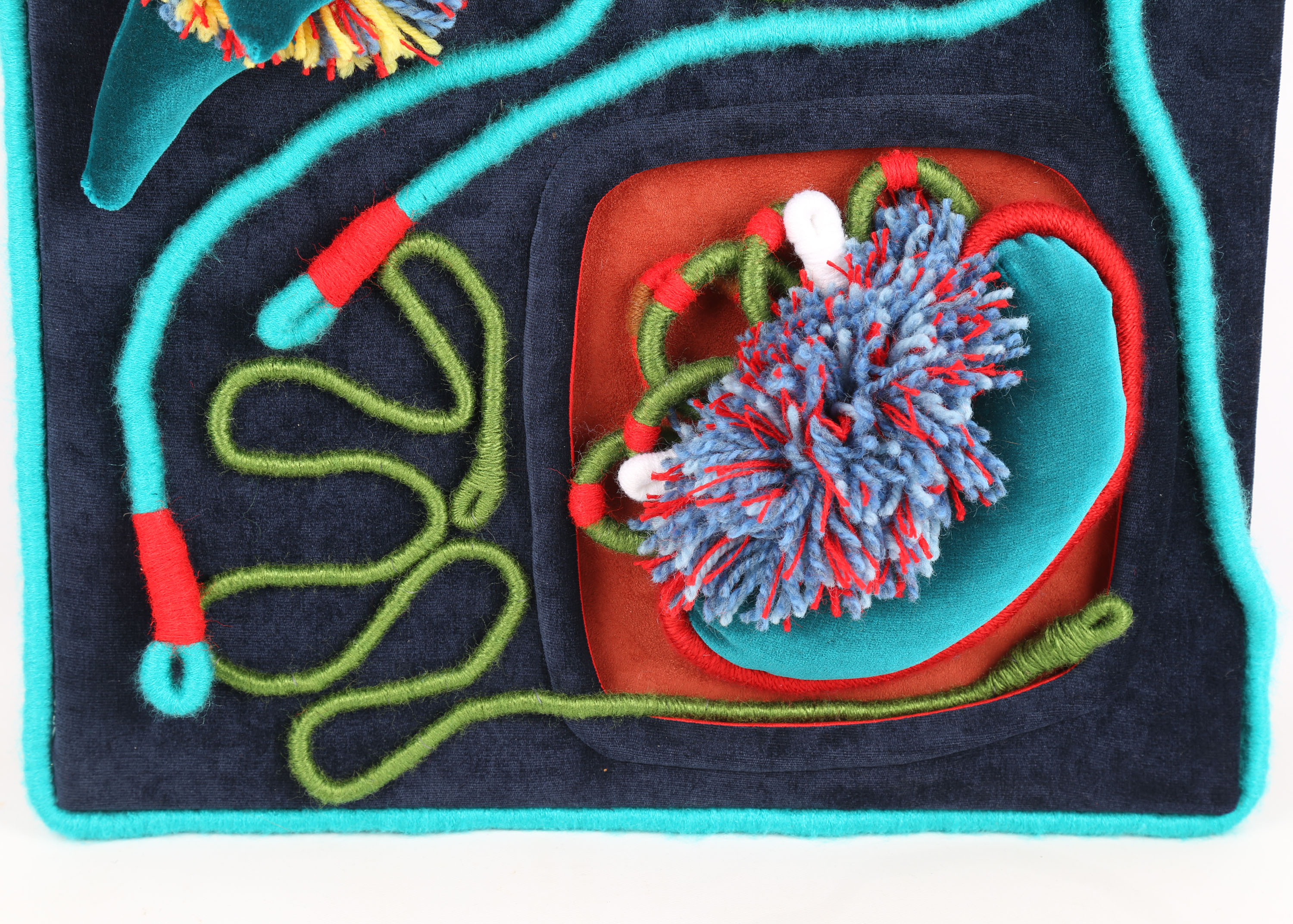 Debbie Stairs Abstract Textile "The Blues"