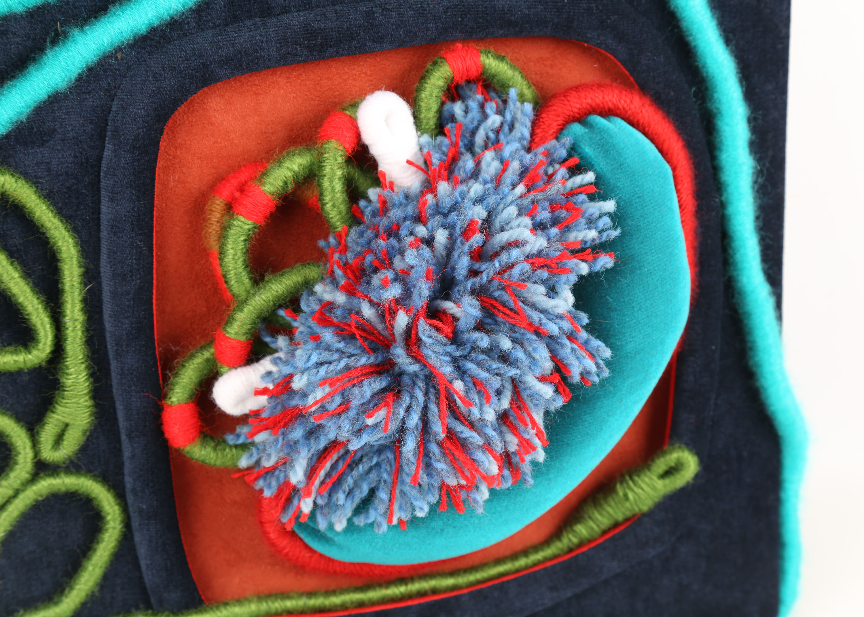 Debbie Stairs Abstract Textile "The Blues"