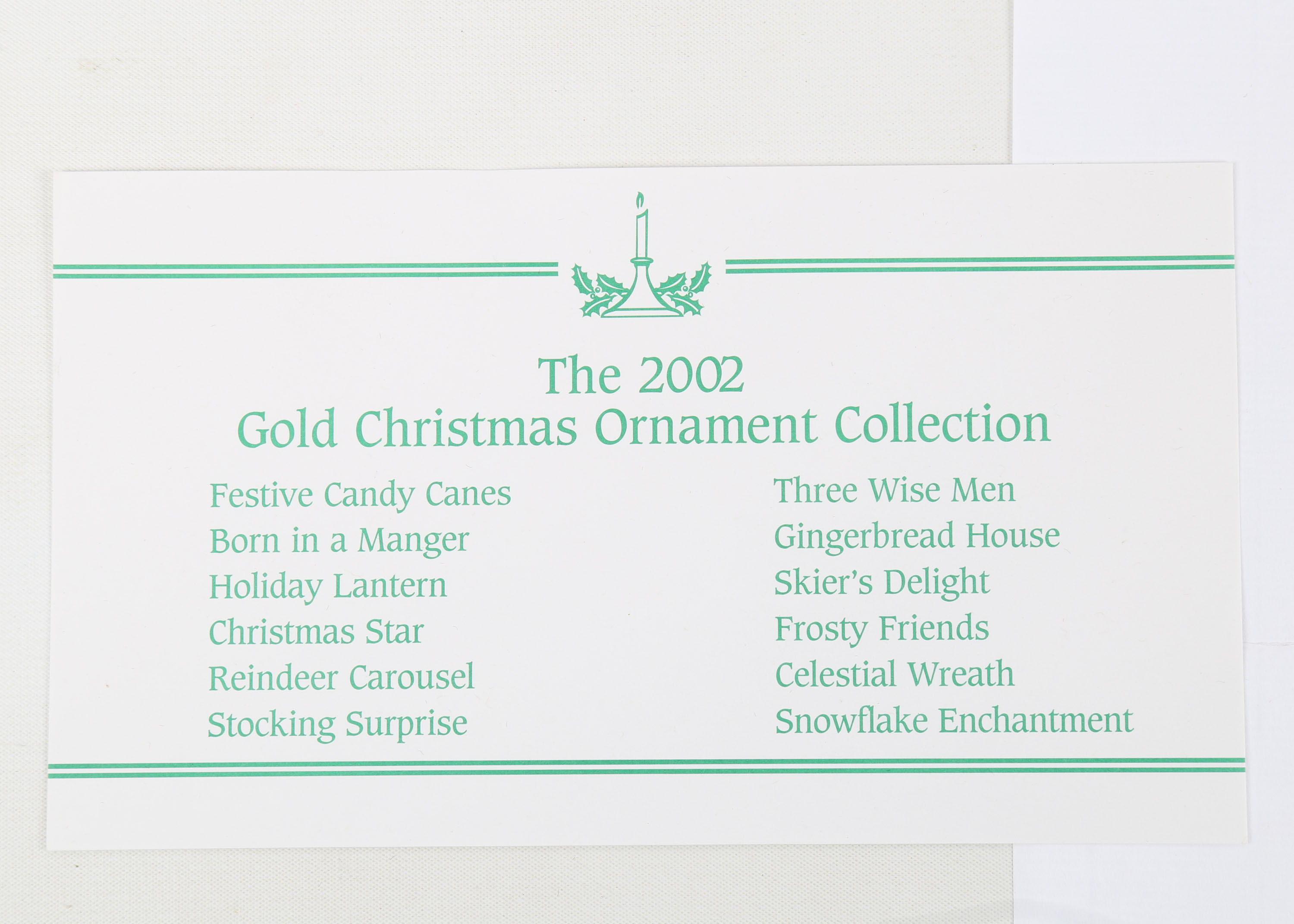 The Danbury Mint 2002 Christmas Ornament Collection