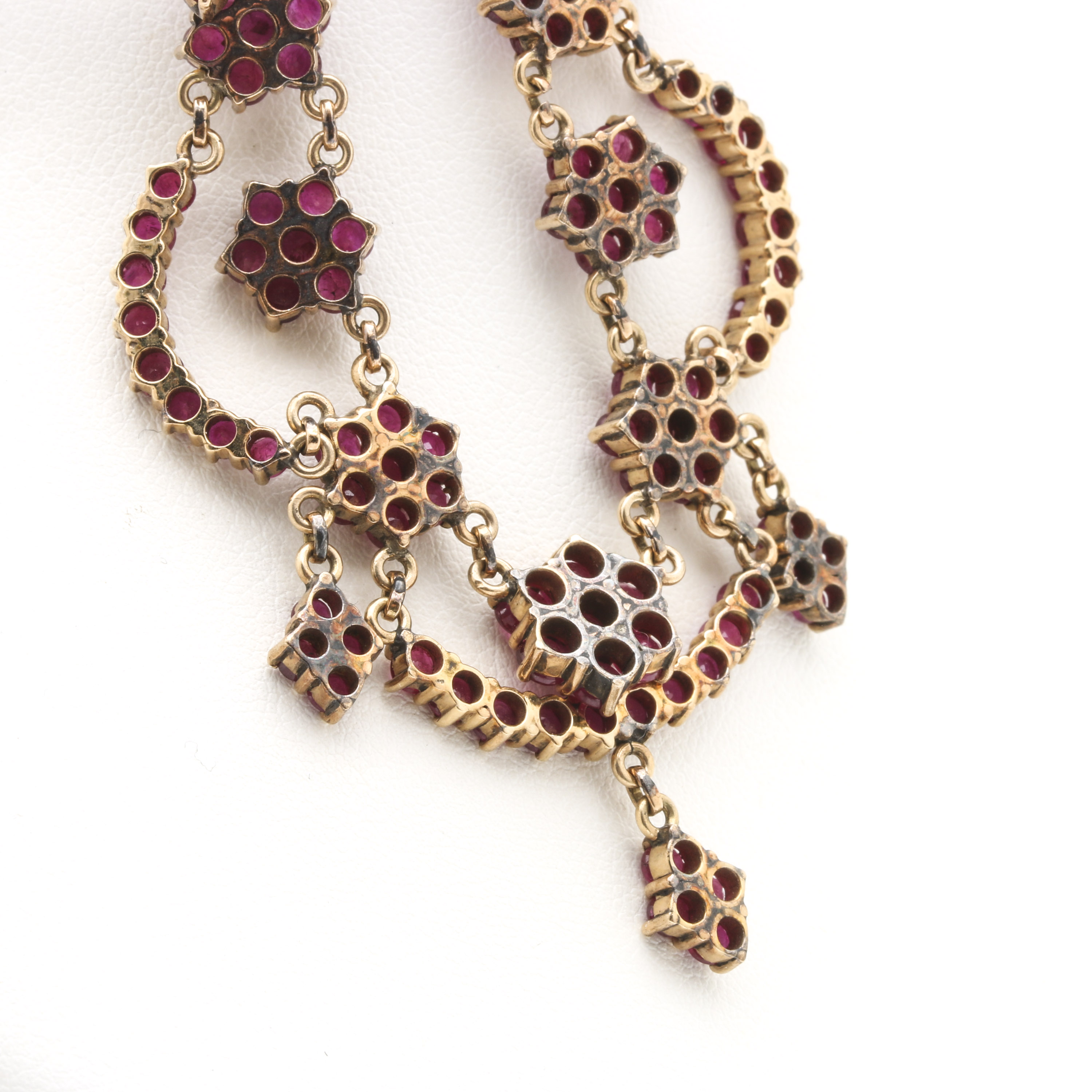 14K and 18K Yellow Gold Ruby Necklace
