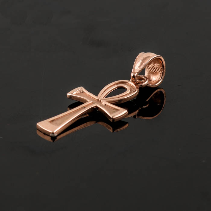 10K Rose Gold Opal Ring and Ankh Cross Pendant