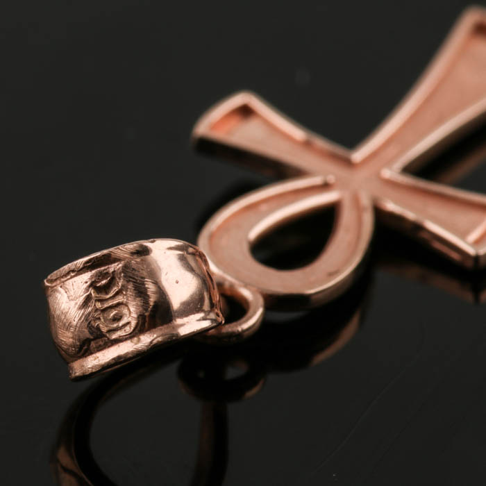 10K Rose Gold Opal Ring and Ankh Cross Pendant