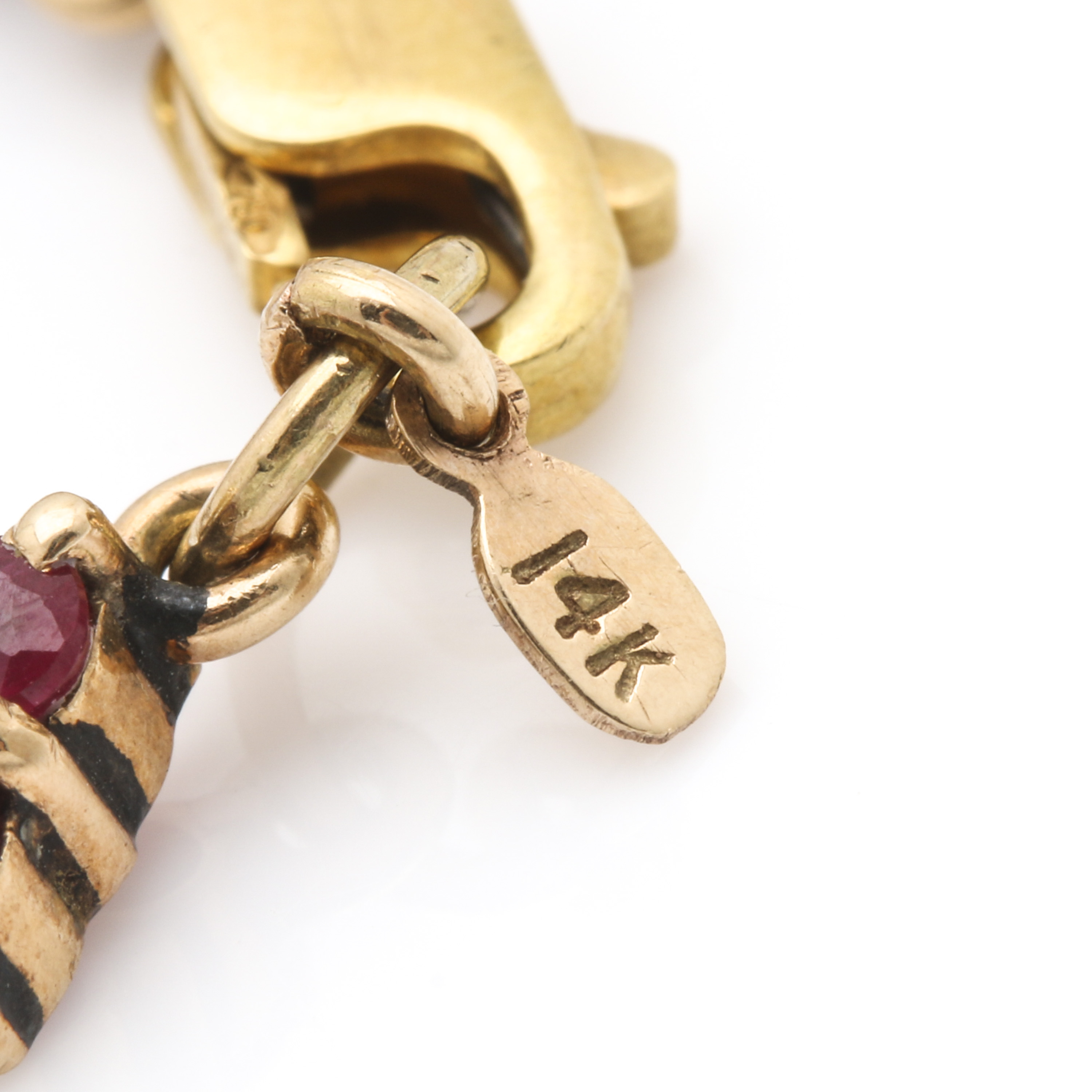 14K and 18K Yellow Gold Ruby Necklace