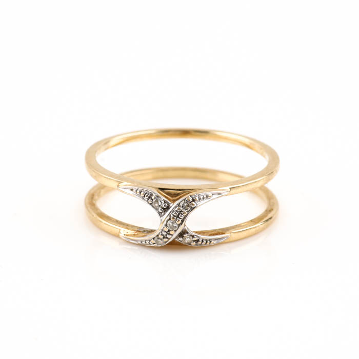 14K Yellow Gold Diamond Ring