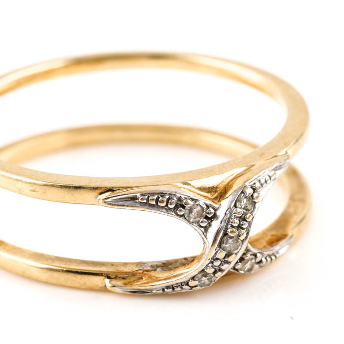 14K Yellow Gold Diamond Ring