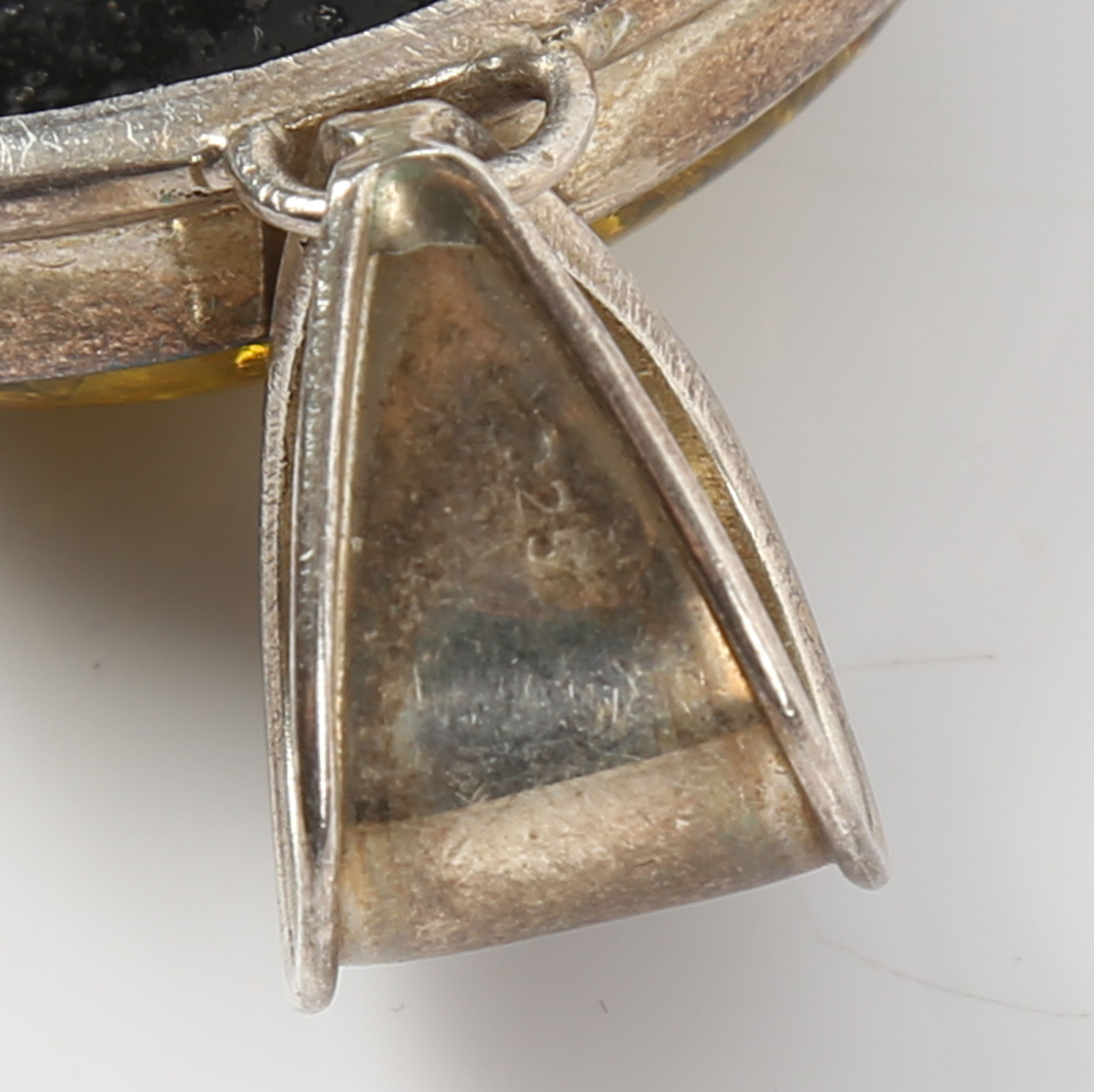 Sterling Silver, Amber, Citrine, and Peridot Pendant Enhancer