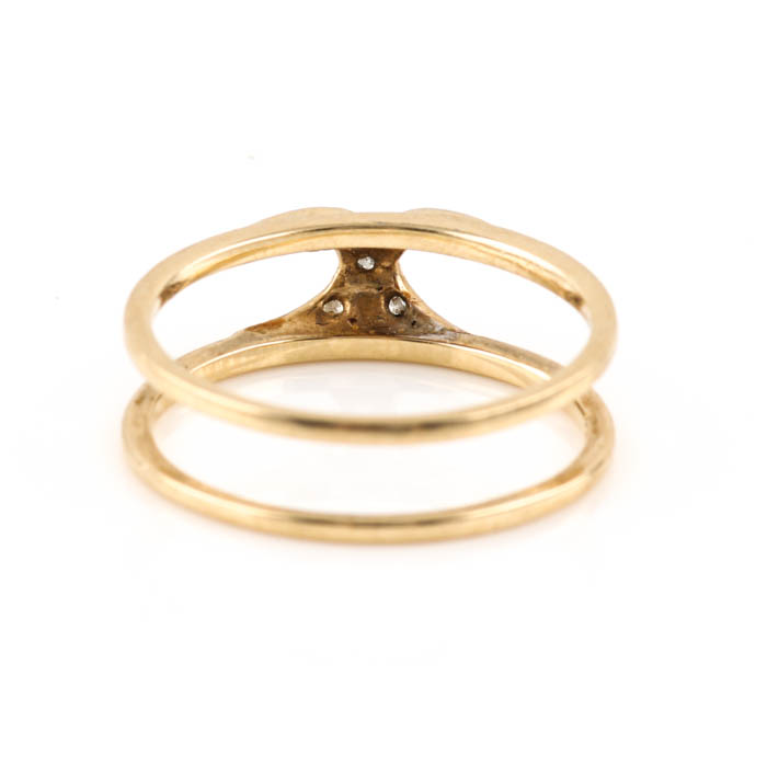14K Yellow Gold Diamond Ring