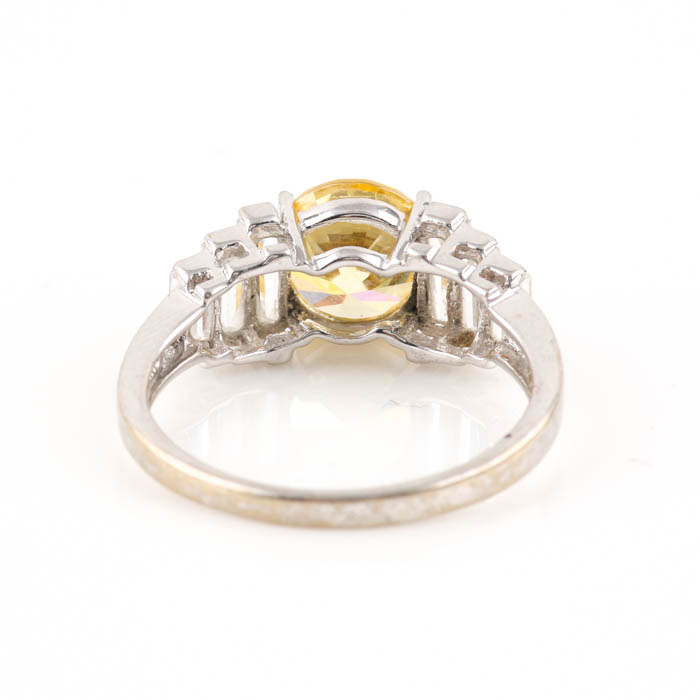 14K White Gold Cubic Zirconia Ring