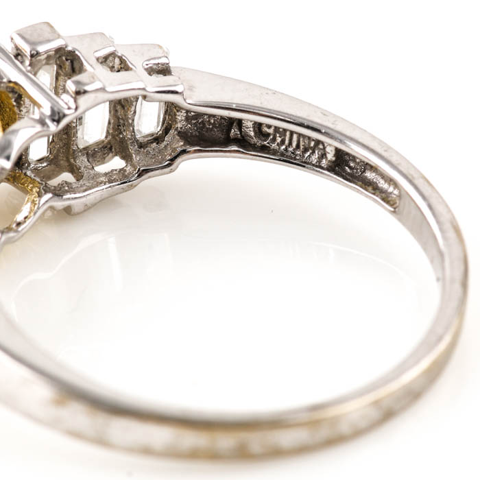 14K White Gold Cubic Zirconia Ring
