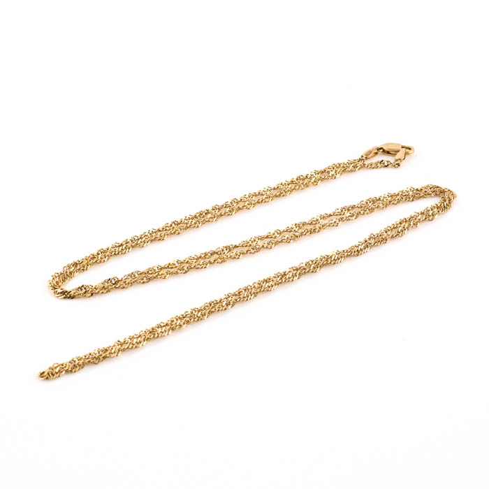 14K Yellow Gold French Rope Chain Necklace