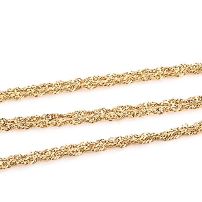 14K Yellow Gold French Rope Chain Necklace